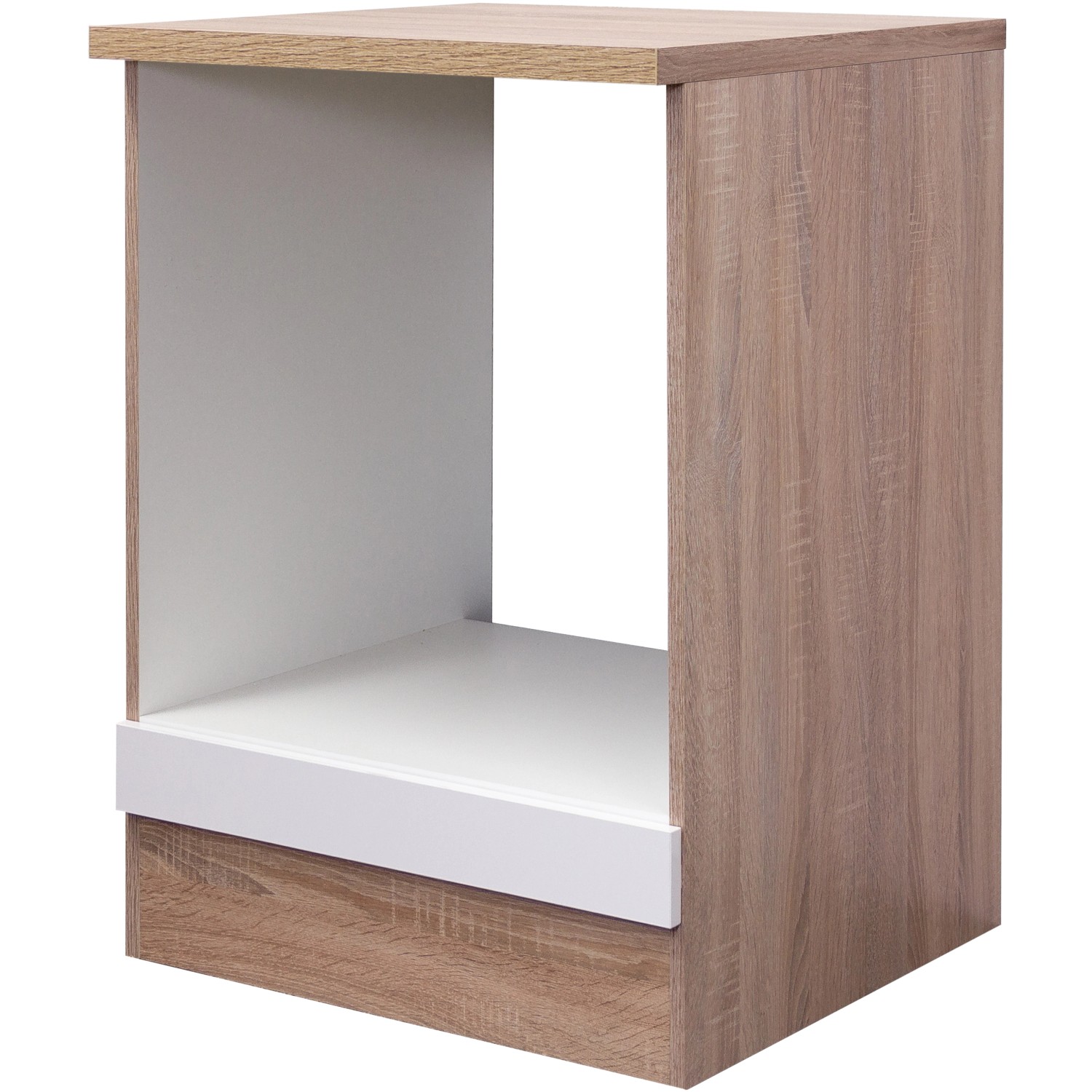 Flex-Well Classic Herd-Umbauschrank Florida 60 cm Weiß-Sonoma Eiche