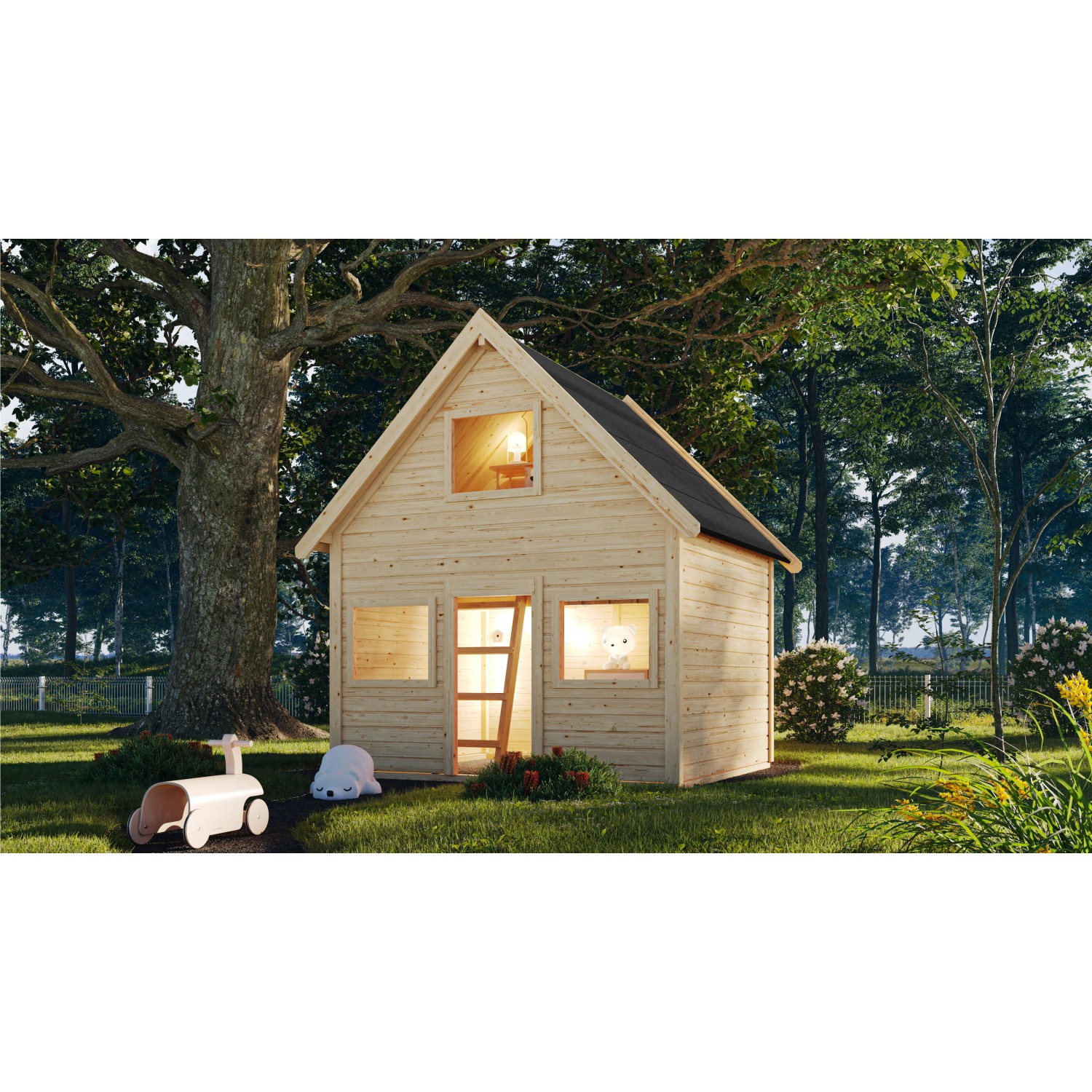 Karibu Spielhaus Kalle Naturbelassen