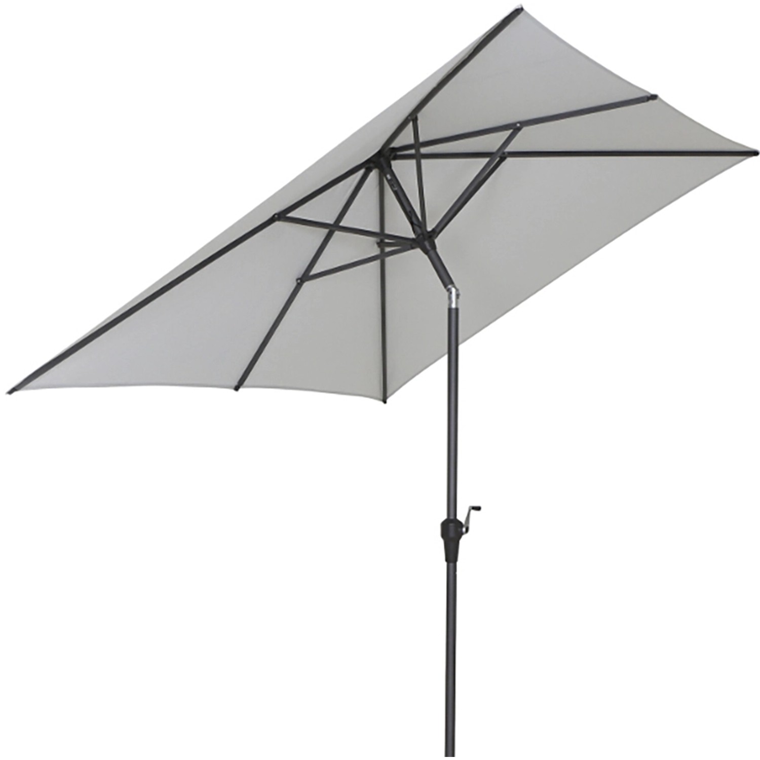 Siena Garden Marktschirm 250 cmx 200 cm Stone mit Dreh- & Neigungsfunktion