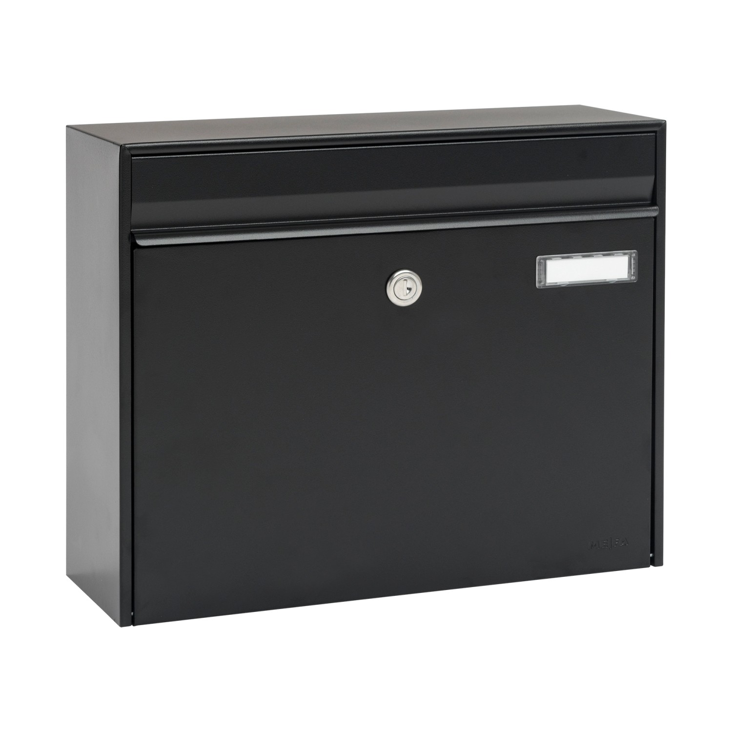 MEFA Briefkasten Vals Schwarz 31 cm x 38 cm x 14,5 cm