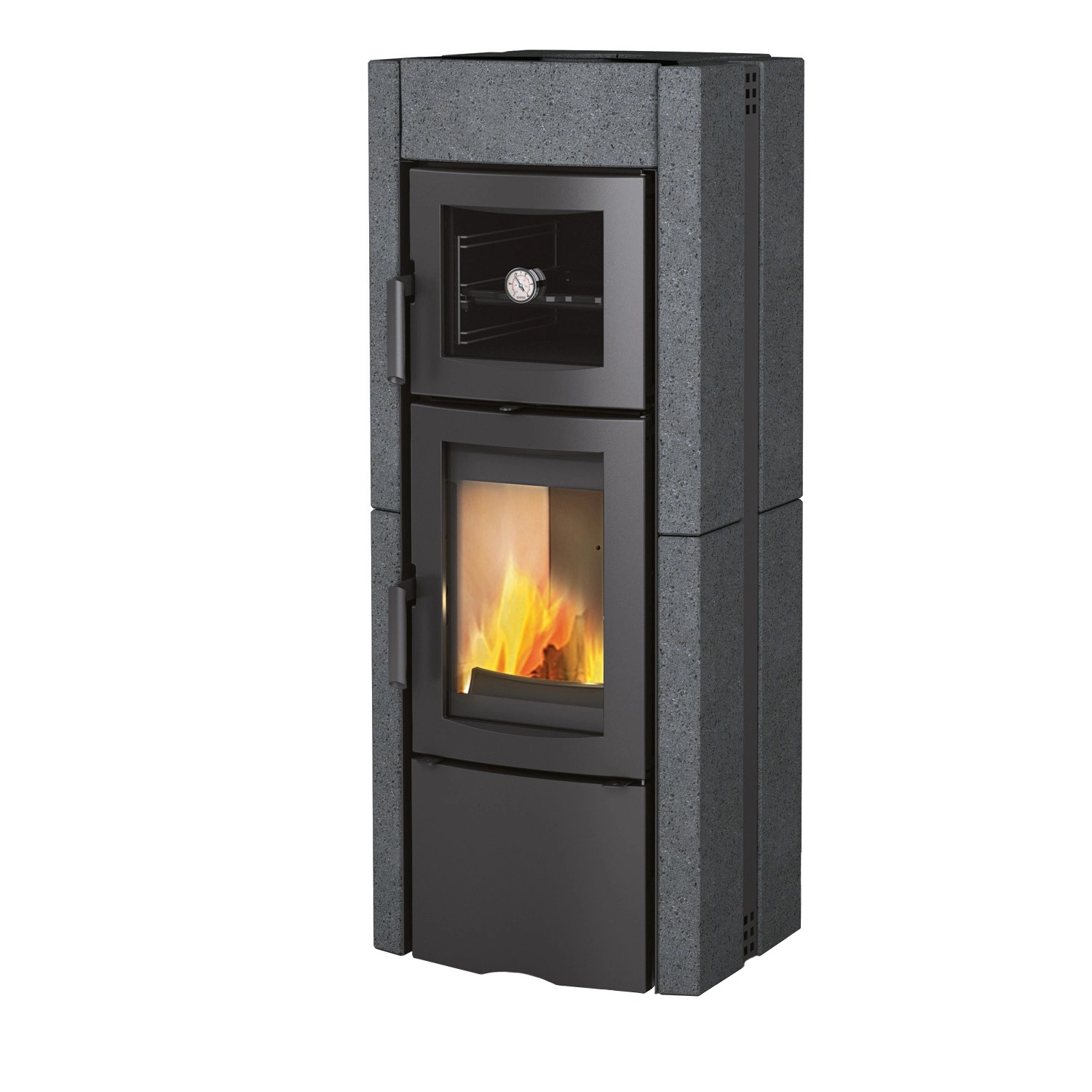 La Nordica Ester Kaminofen Naturstein Schwarz 8,2 kW mit Automatik