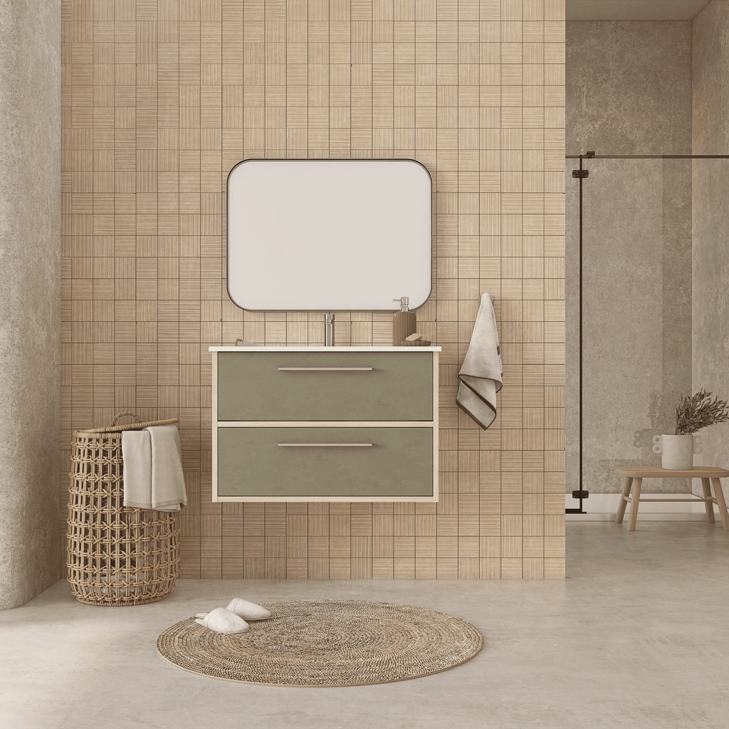Randal Badmöbel Hera 80 cm Olivgrün