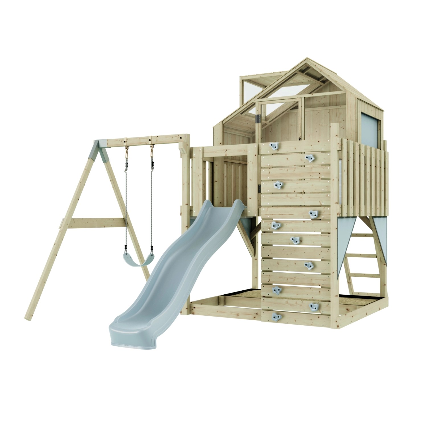 PolarPlay Spielturm Madita m. Kindersch. Eisblau