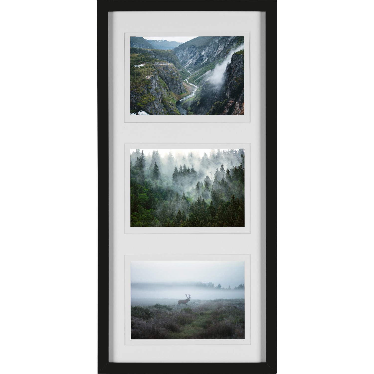 MDF-Bilderrahmen Breit Schwarz 23 cm x 50 cm