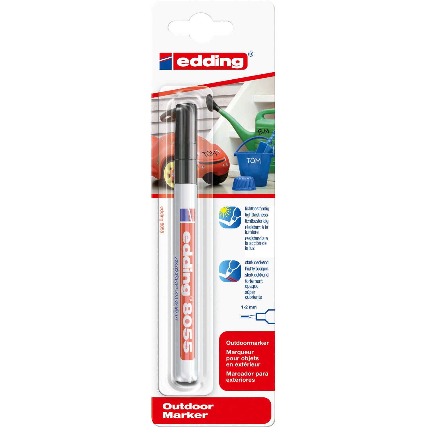 Edding Outdoor Marker 8055 Org Schwarz