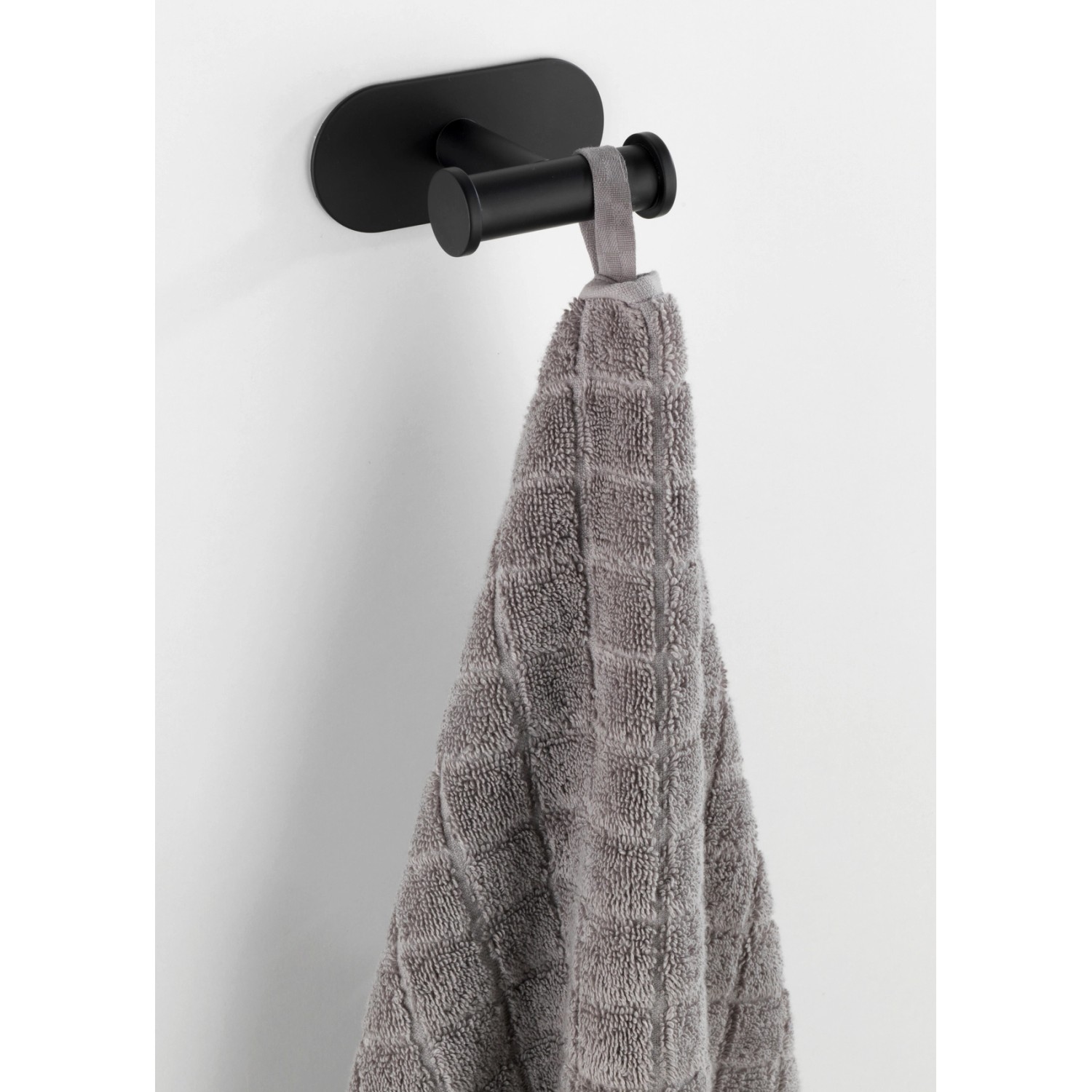 Wenko Turbo-Loc Edelstahl Wandhaken Duo Orea Black 10 x 4.5 x 6.5 cm