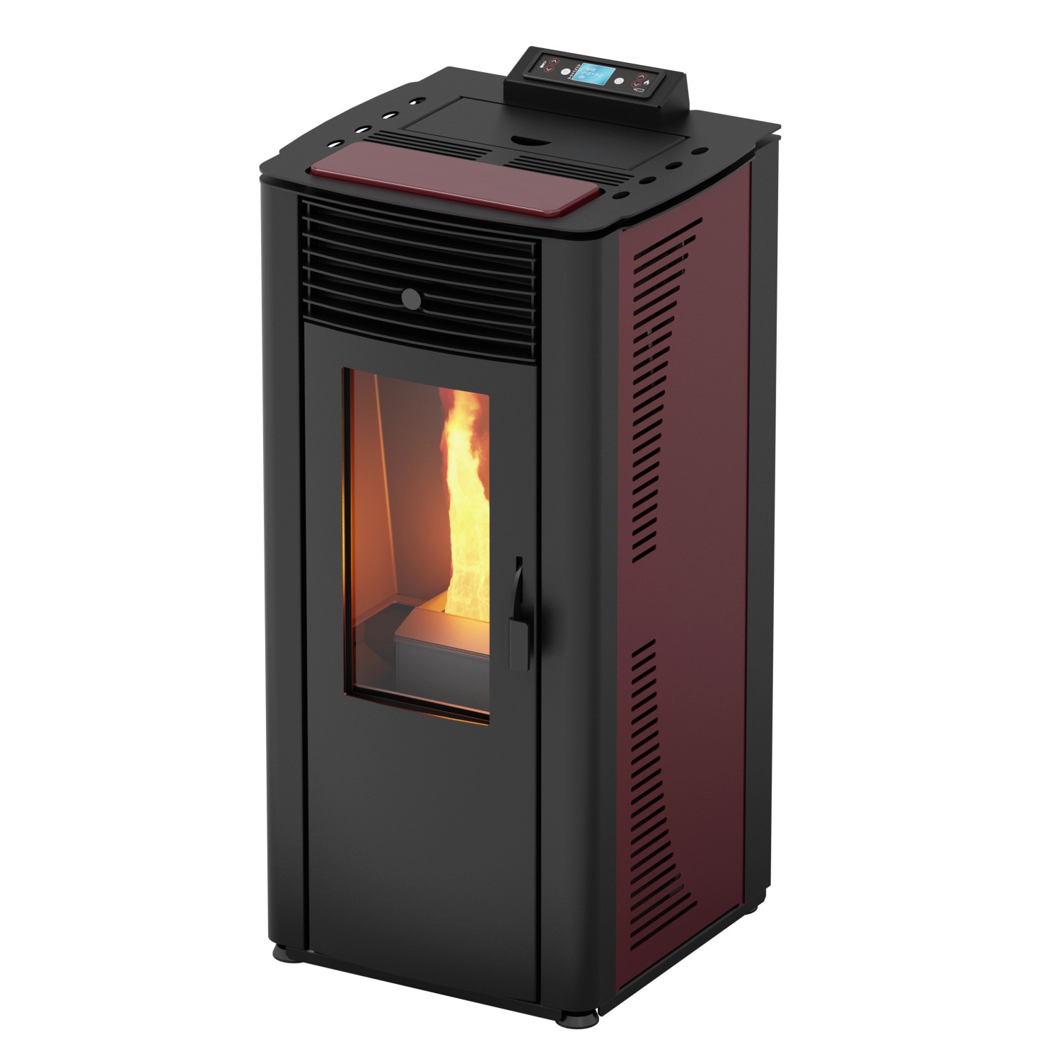 Blaze Pelletofen Yura Easy Wasserführend 14 Kw Bordeaux