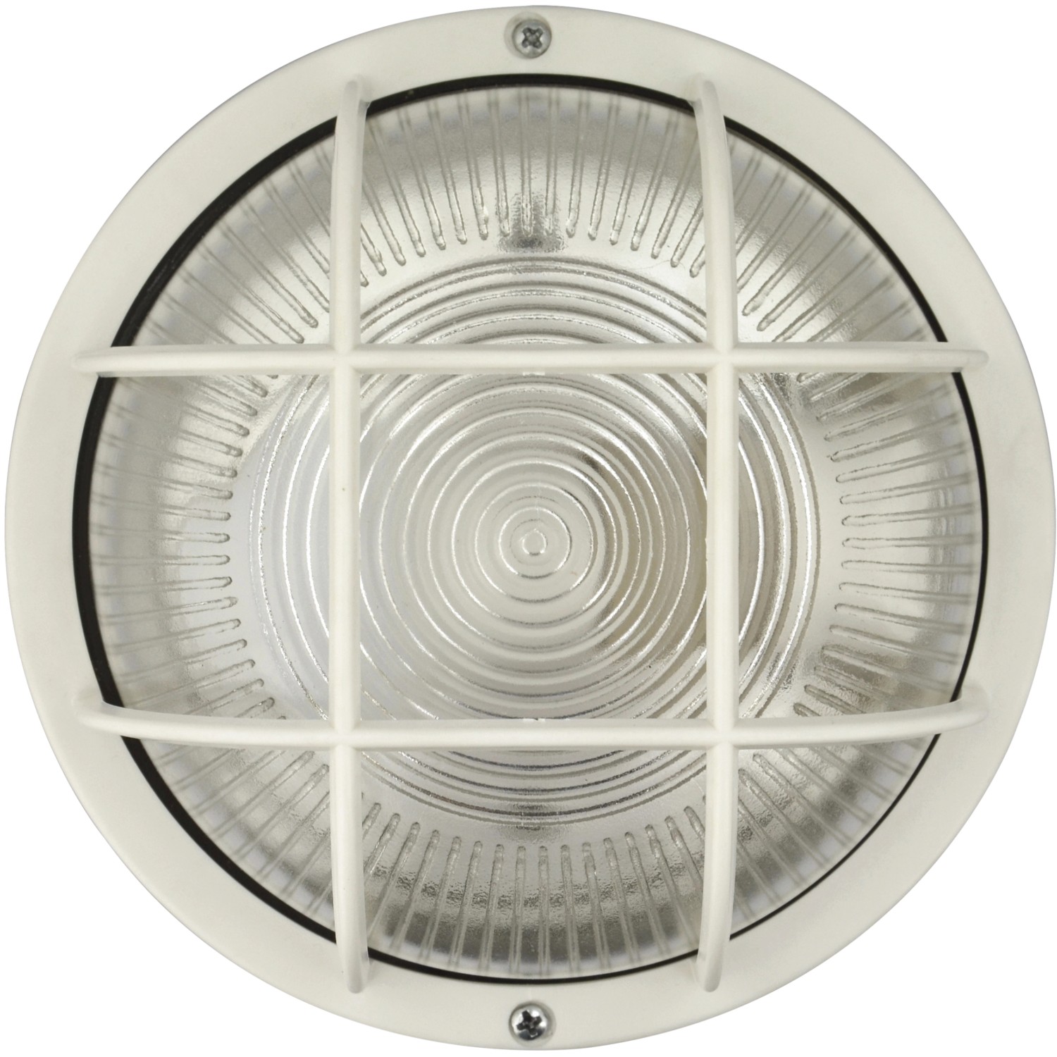 e2 elektro LED-Rundleuchte mit Kunststoffkorb Weiß Ø 18,5 cm