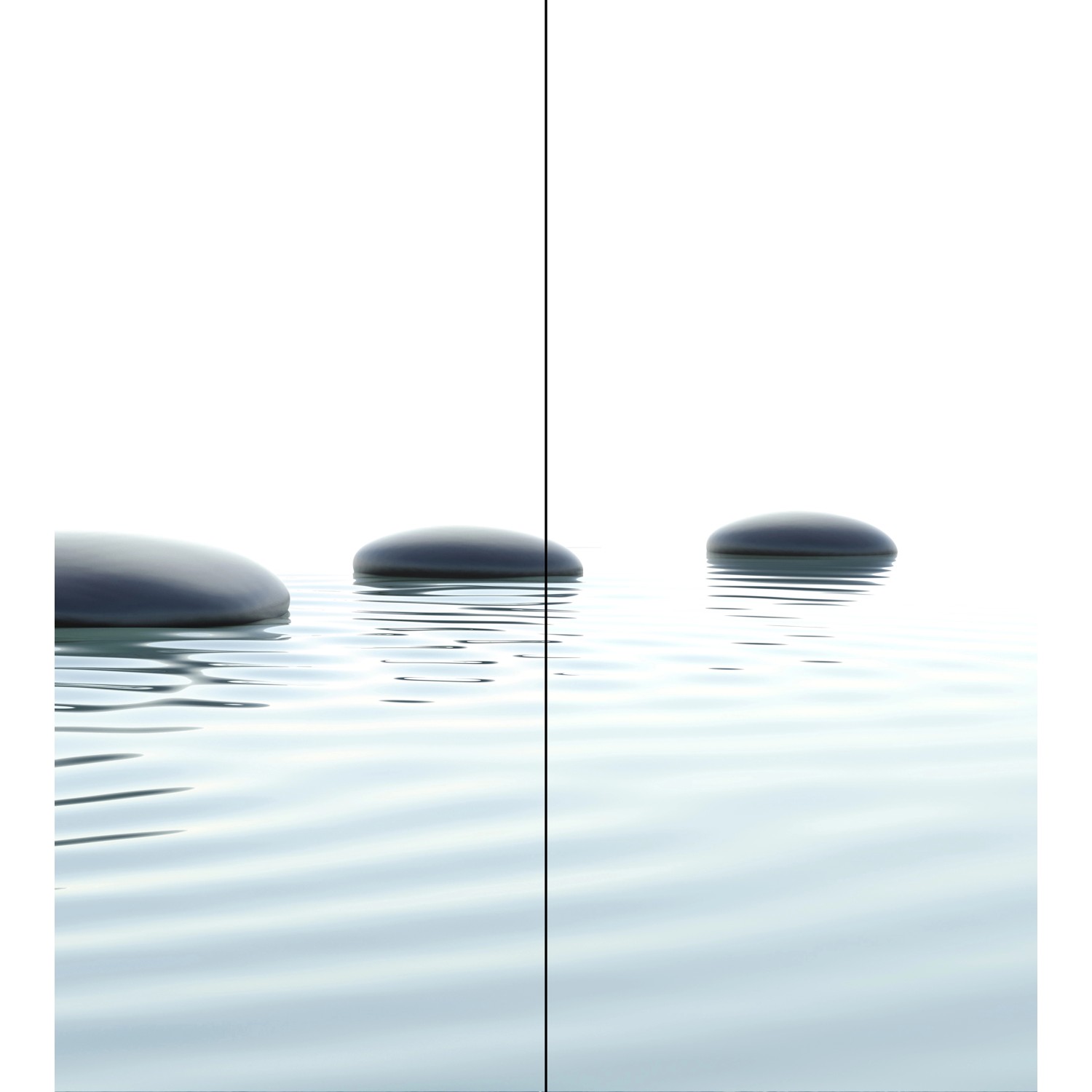 Schulte ExpressPlus DecoDesign Duschrückwand Foto über Eck Zen-Steine 210x90x90c