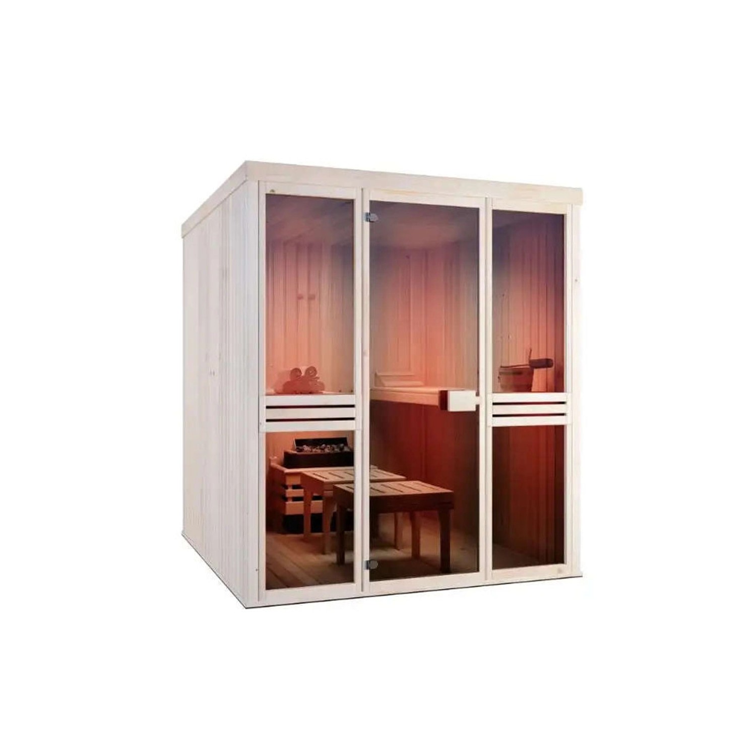 Finntherm Sauna Karina 1820 Naturbelassen 175 cm x 194 cm