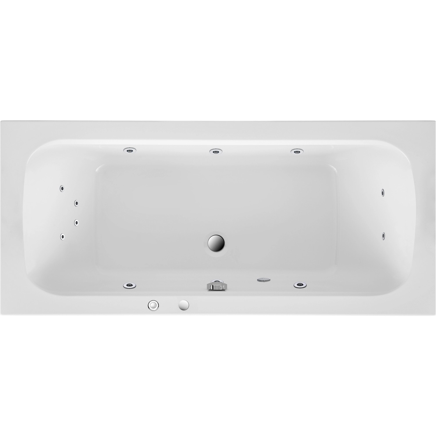 Ottofond Whirlpool Malta Komfort 180 cm x 80 cm Weiß