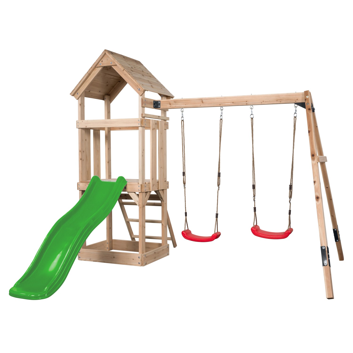 Swing King Spielturm Noa 234 cm x 265 cm 280 cm Hellgrün FSC®