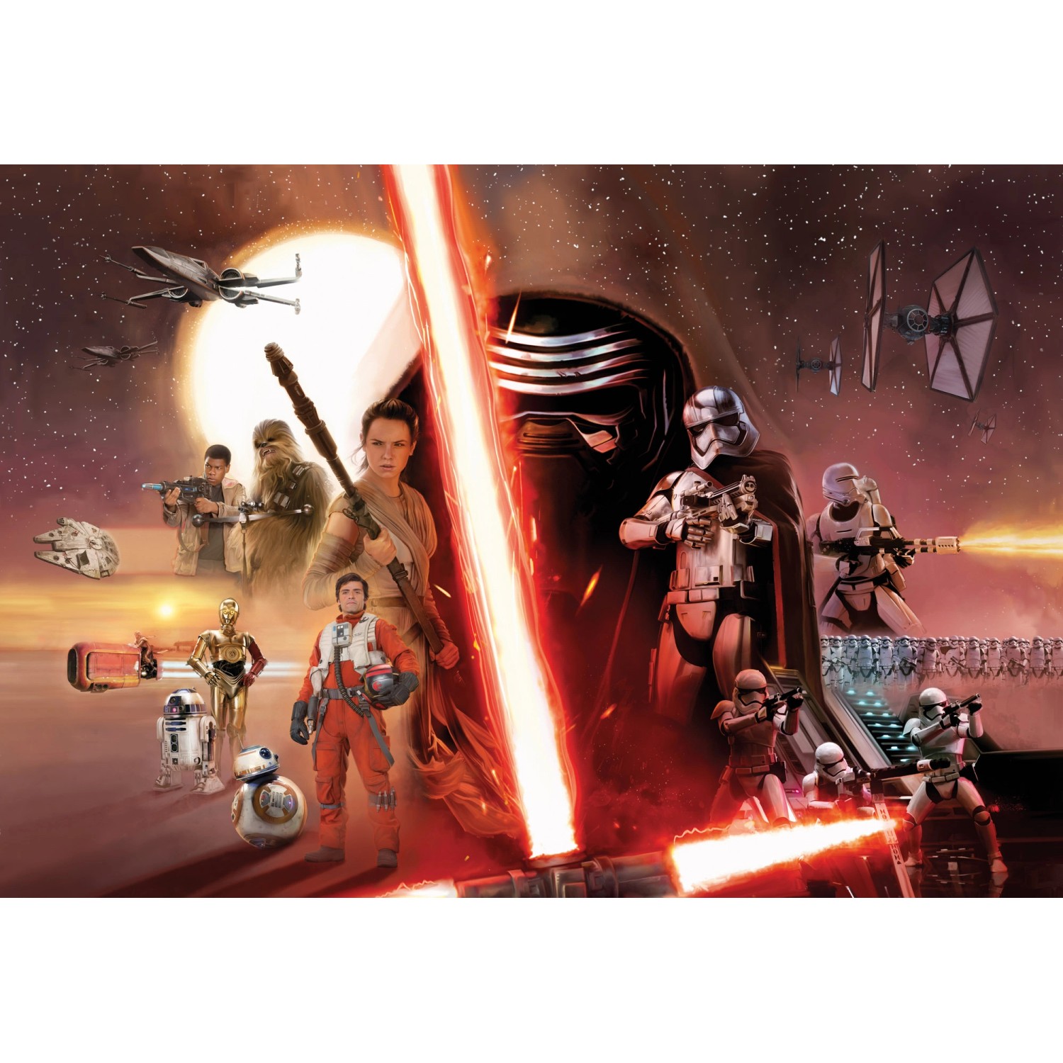 Komar Fototapete STAR WARS EP7 Collage  368 x 254 cm