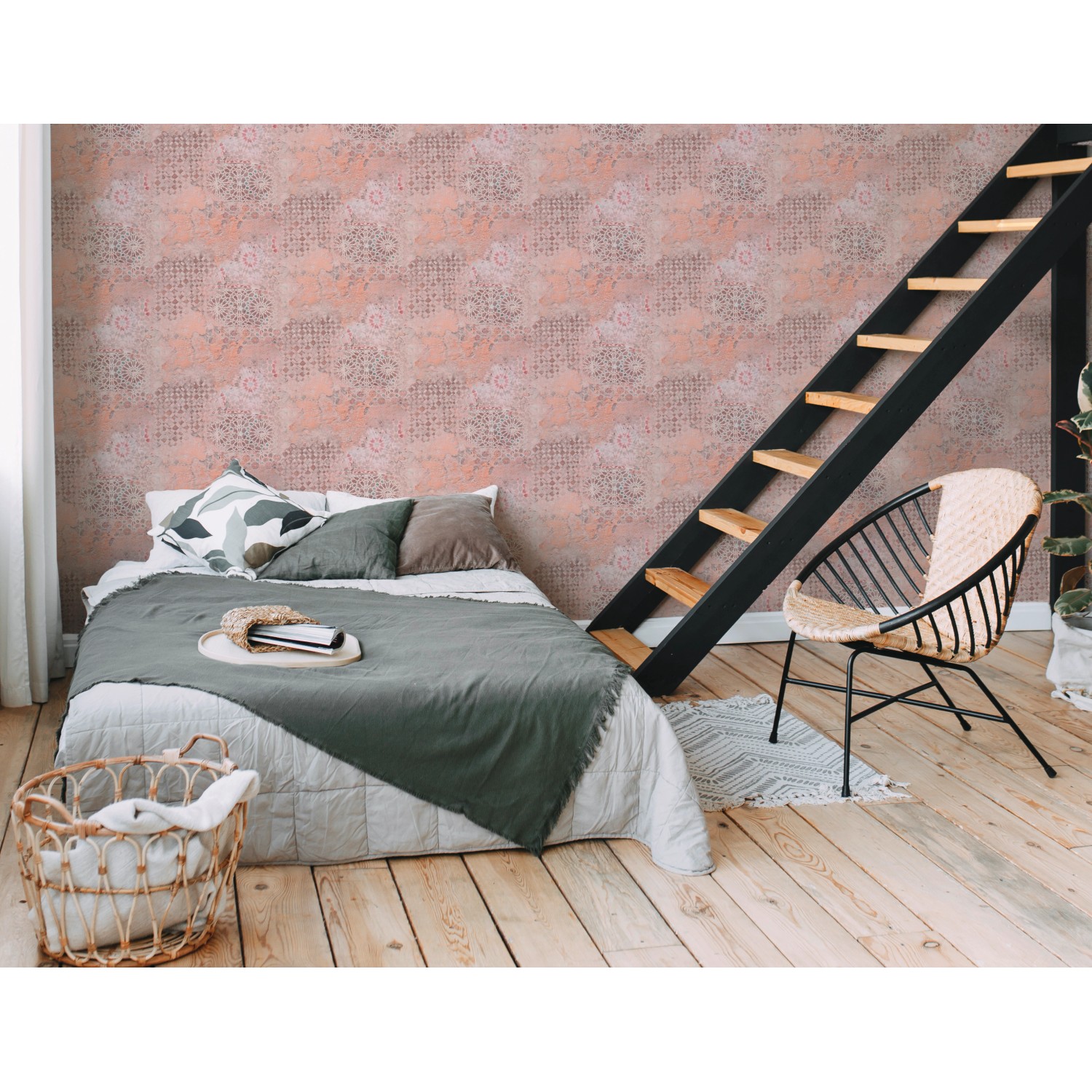 Metropolitan Stories II Vliestapete Fliese vintage rosé FSC®