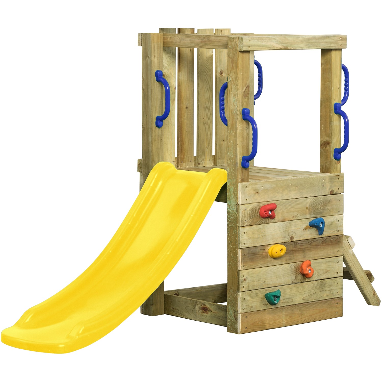 SwingKing Spielturm Irma Small mit Rutsche Gelb 66 cm x 190 cm x 125 cm