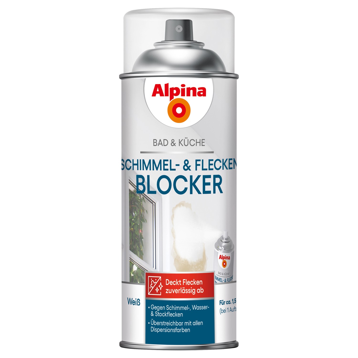 Alpina Schimmel- und Flecken-Blocker Spray Bad & Küche Weiß 400 ml