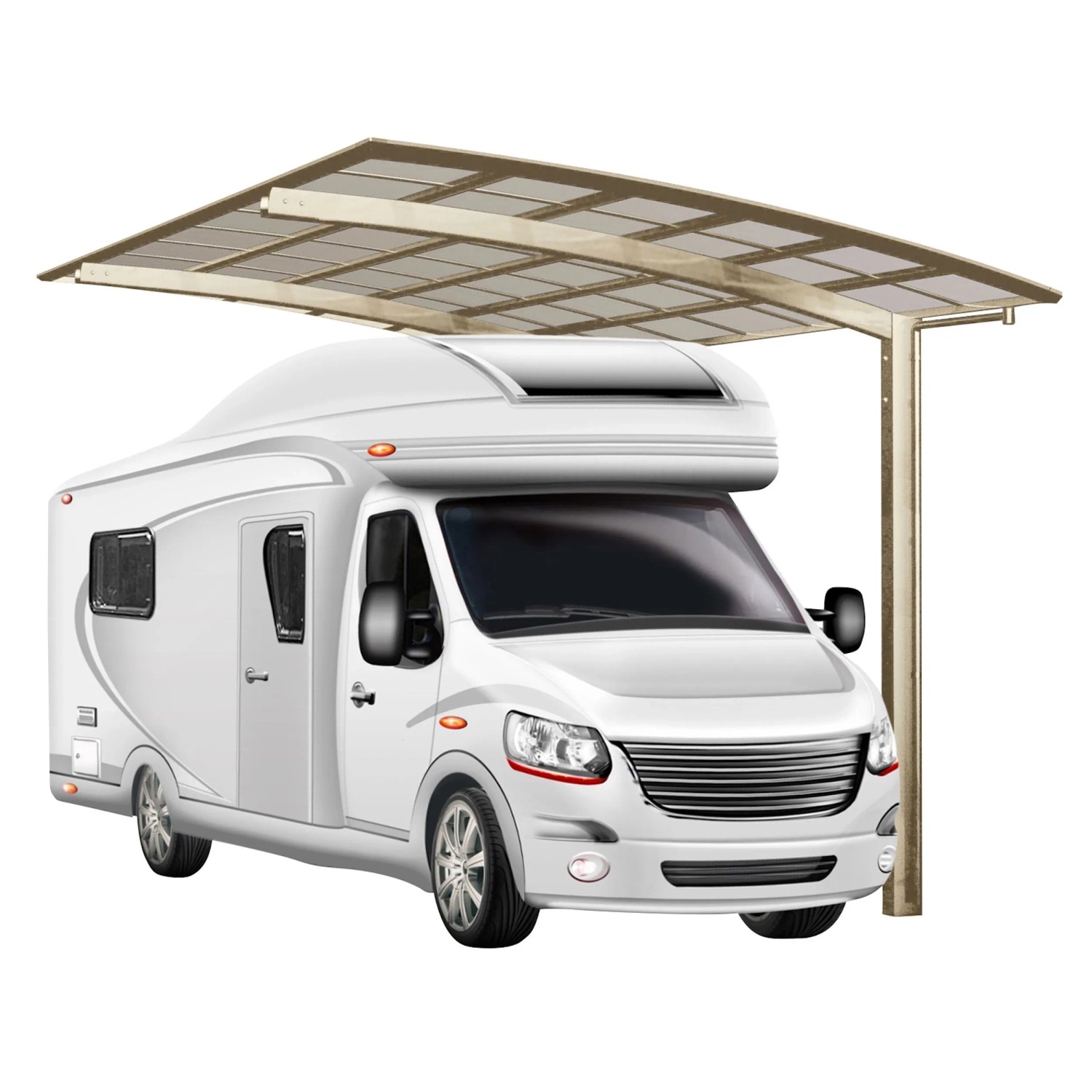 Ximax Runddach-Einzelcarport Portoforte Caravan Typ 60 Standard Edelstahl-Look