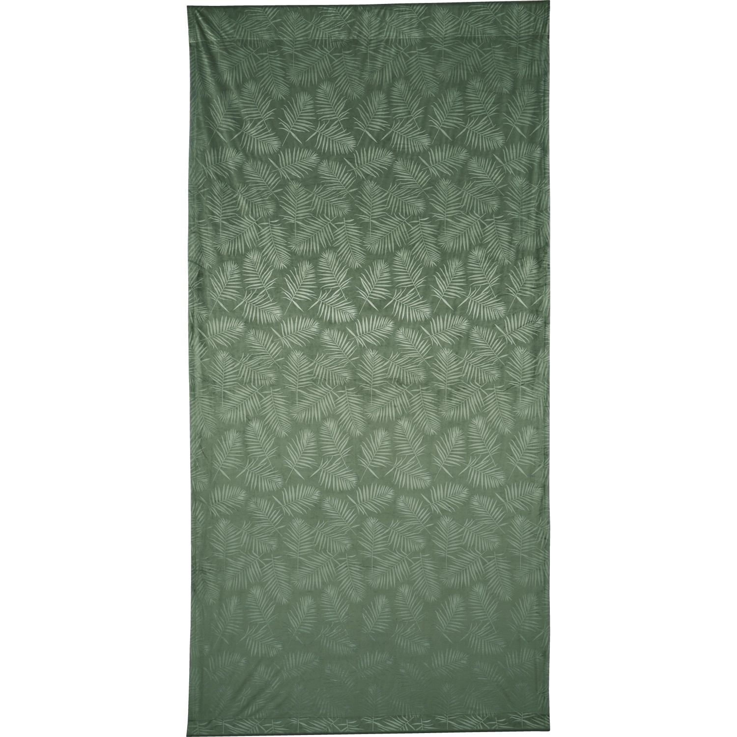 Vorhang Dark Wonder 2 Stück 245 cm x 140 cm Dunkelgrün mit Blattmotiv