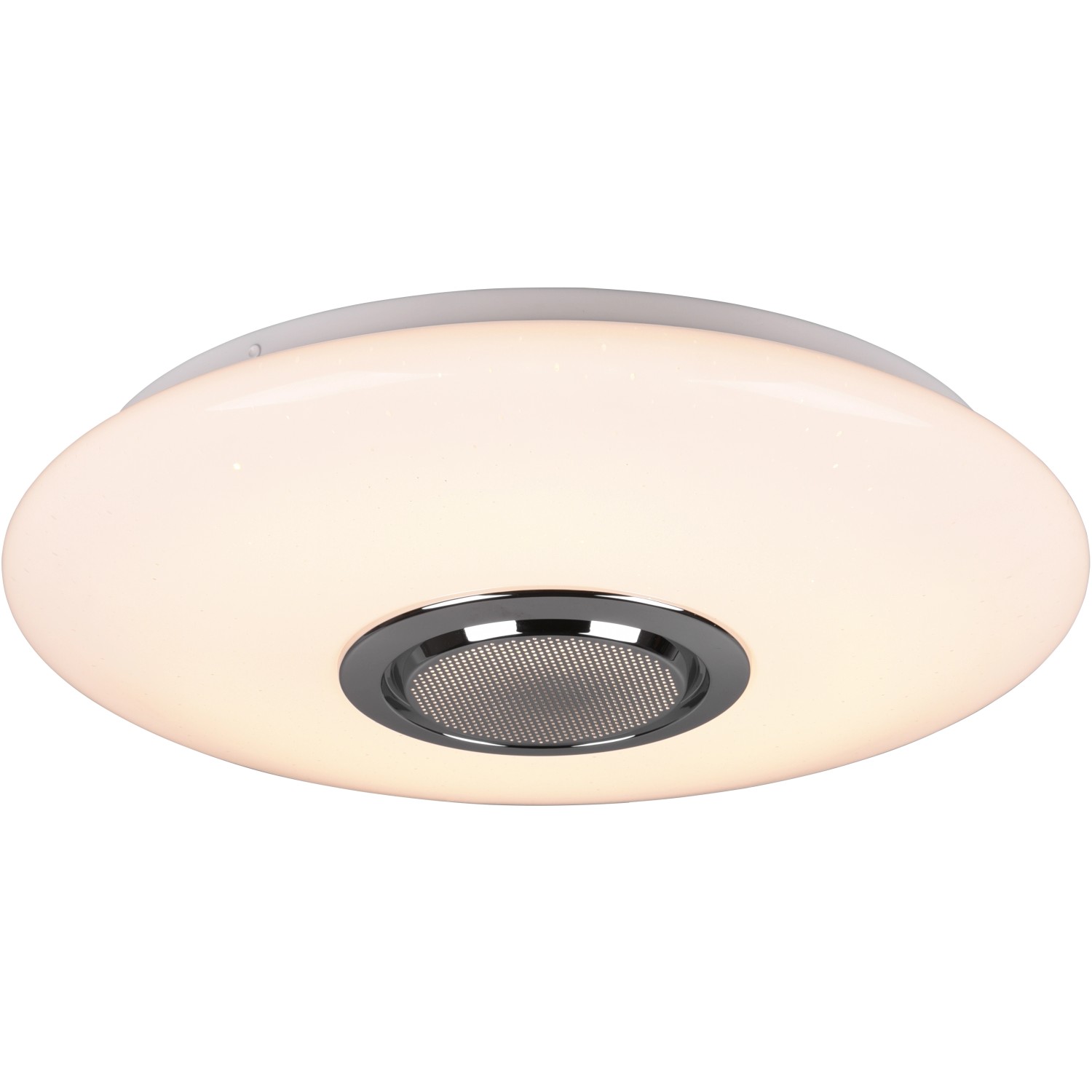 Reality LED-Deckenleuchte Musica Lautsprecher und Rainbow Weiß