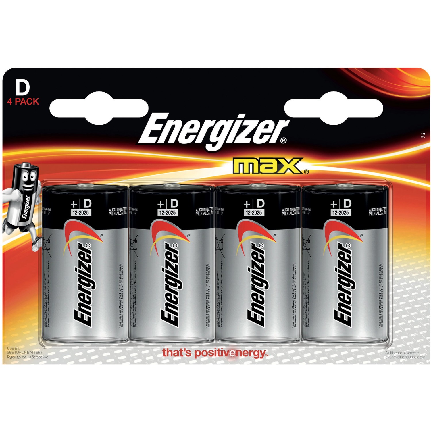Energizer Alkaline Batterie Max D Mono 4 Stück