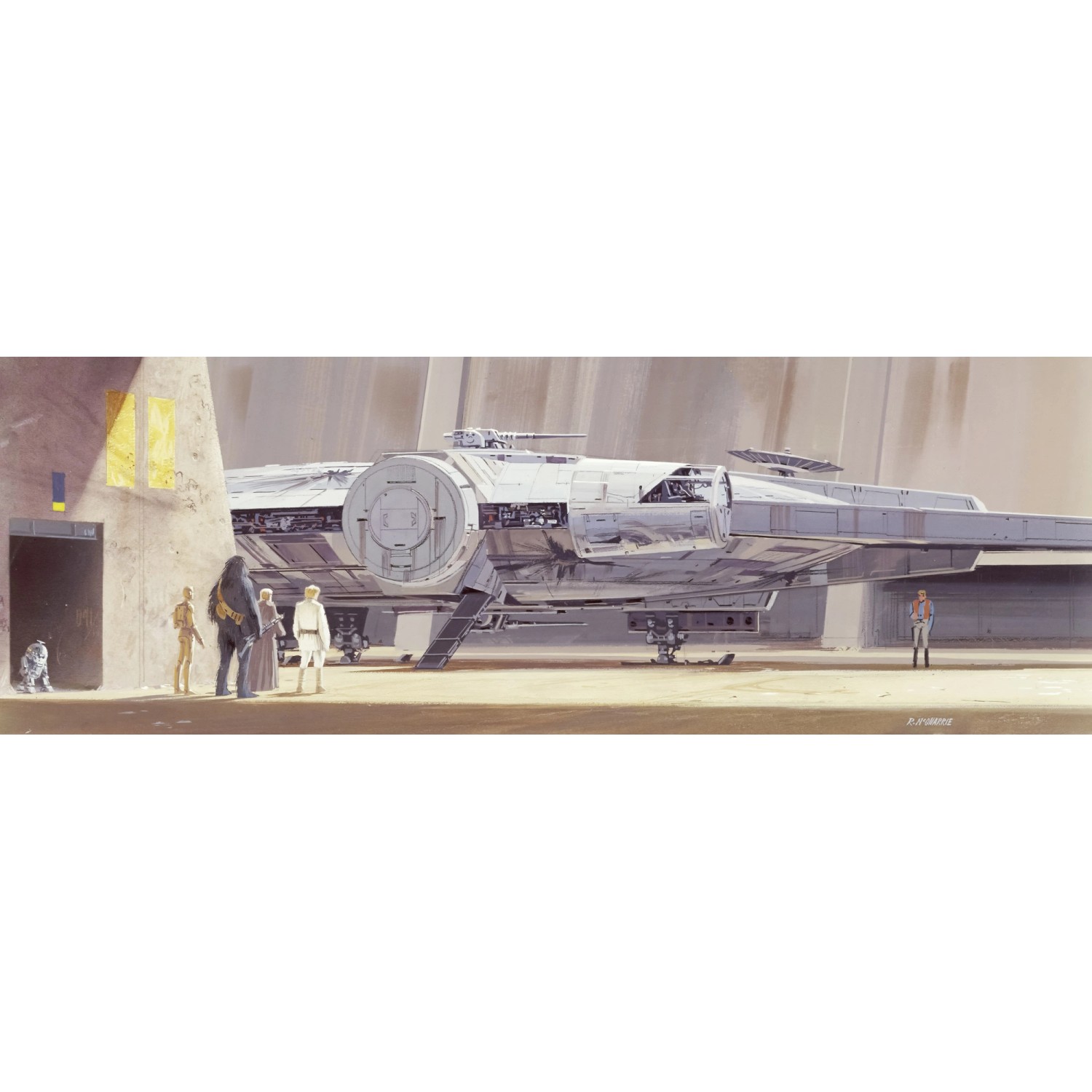 Komar Fototapete STAR WARS Classic RMQ MilleniumFalcon 368 x 127 cm