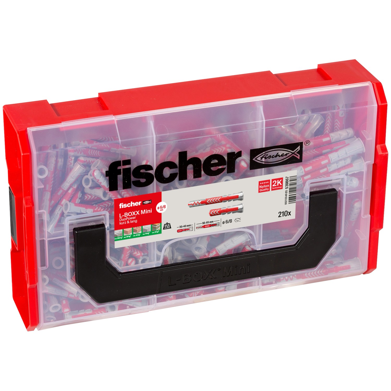 Fischer L-BOXX mini DuoPower kurz & lang (210 Teile)