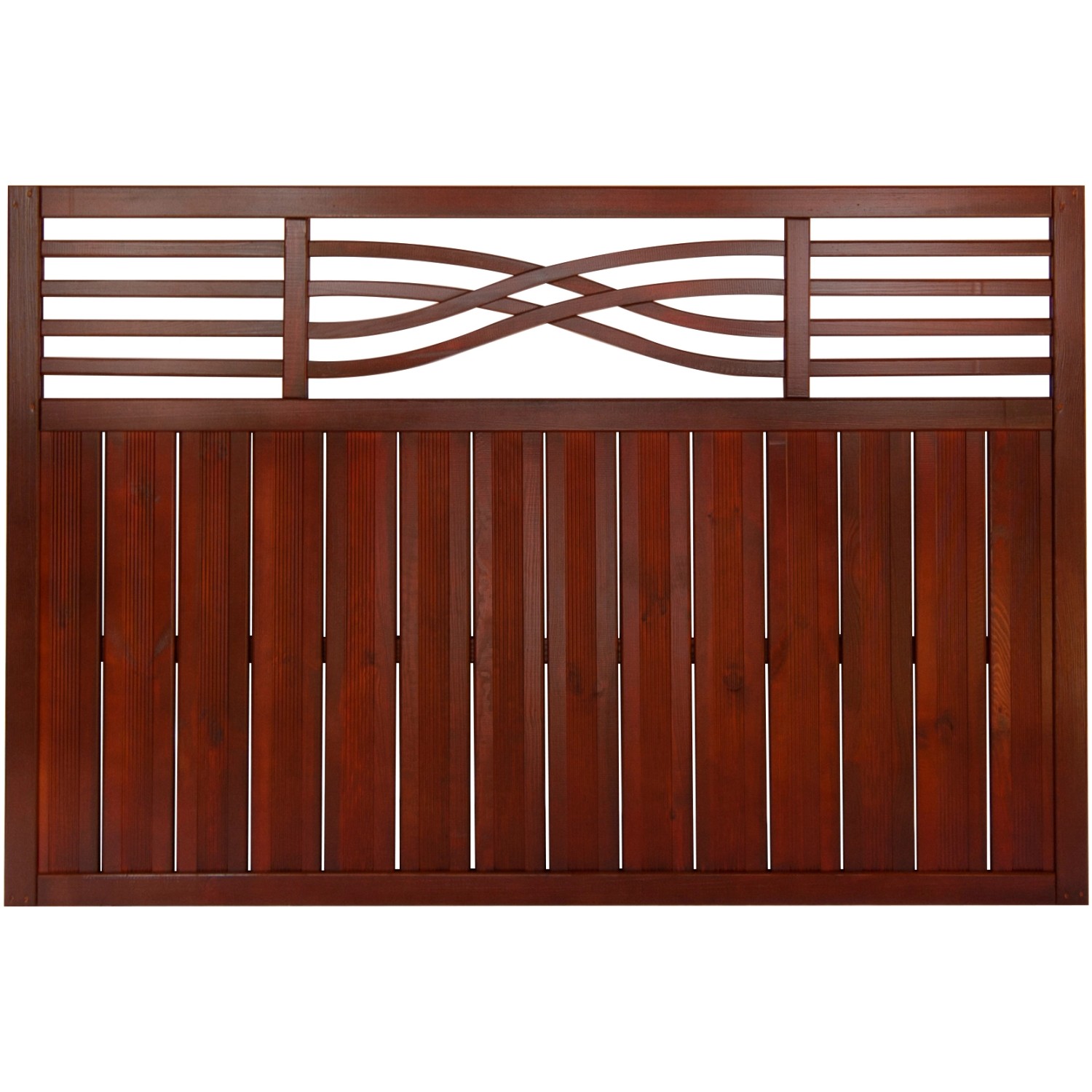Vorgartenzaun Malaga 120 cm x 180 cm Braun