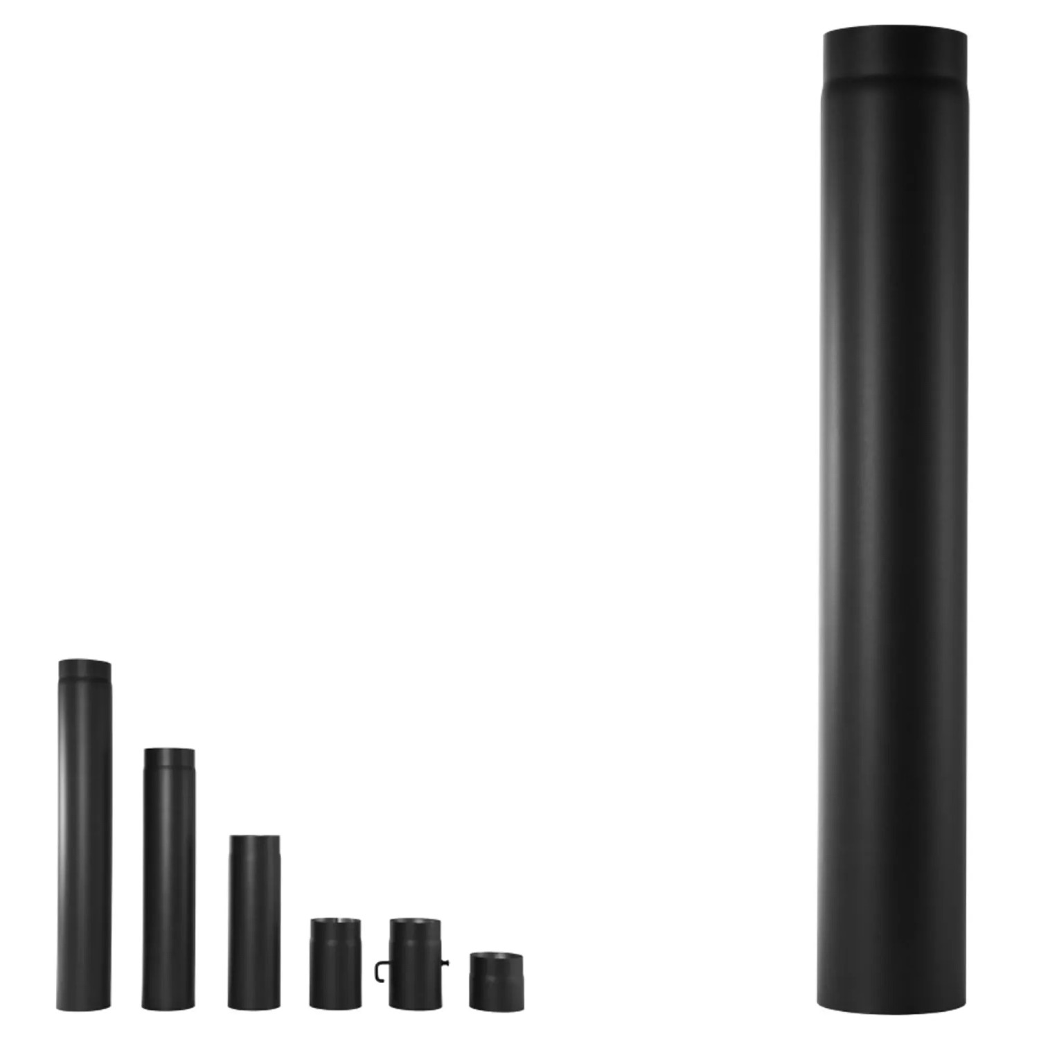 Bertrams Ofenrohr Senotherm® UHT-Hydro Ø 120 mm 2 mm 100 cm Schwarz