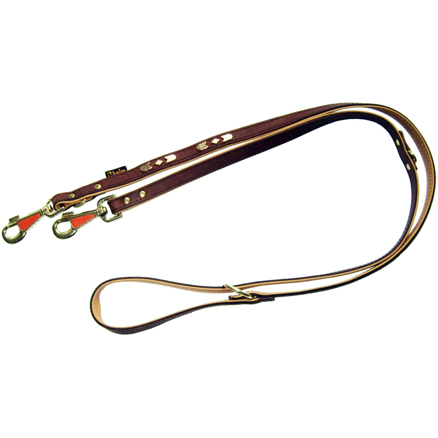 Heim Hunde-Vorführleine Buffalo Breite 18 mm Länge 200 cm Braun/Cognac