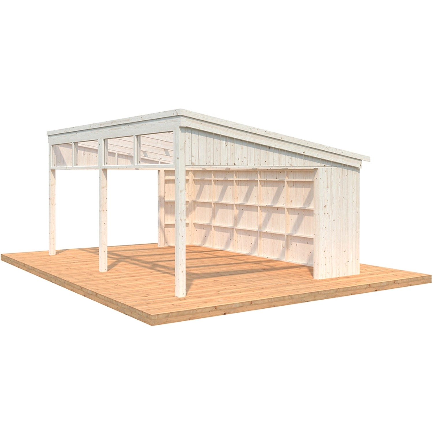 Palmako Pavillon Nova 21,5 m² Kit Natur Unbehandelt 602 cm x 396 cm