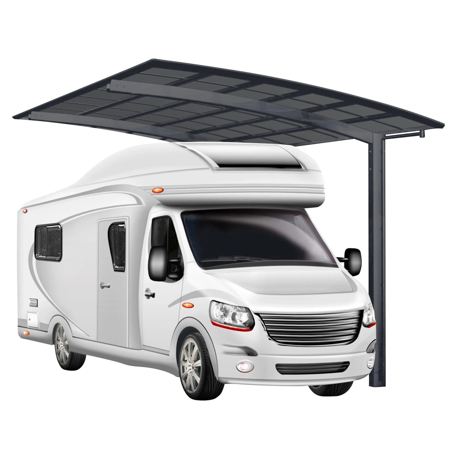 Ximax Runddach-Einzelcarport Portoforte Caravan Typ 60 Standard Schwarz