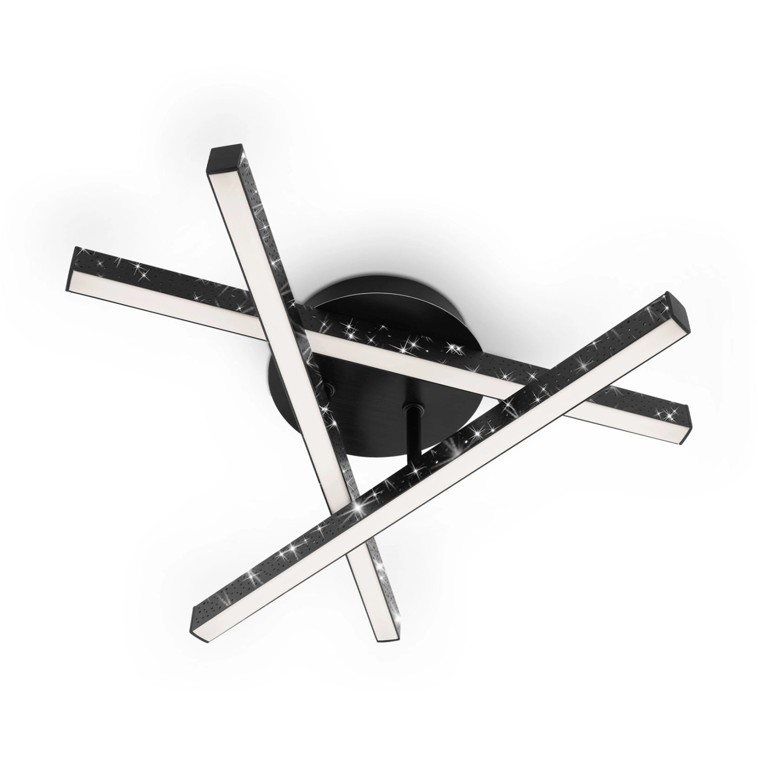 Brilo LED-Deckenleuchte Rey 3-flammig Schwarz