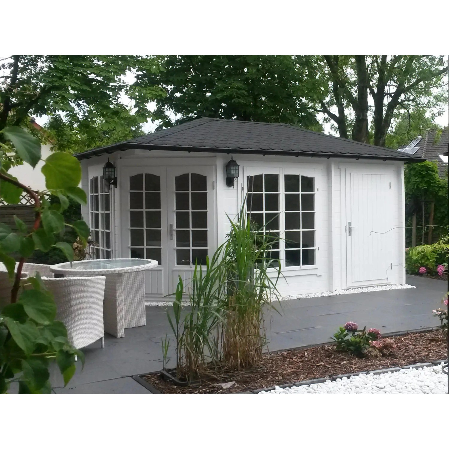 Alpholz Gartenhaus Josephine-40 Walmdach Imprägniert 422 cm x 325 cm