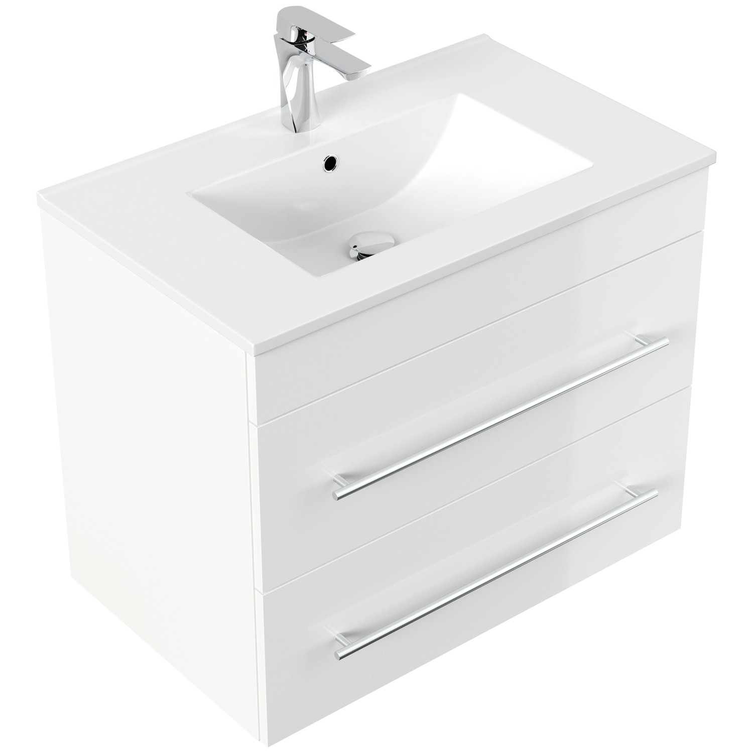 Posseik Badmöbel Artemis 750 Weiß Hochglanz