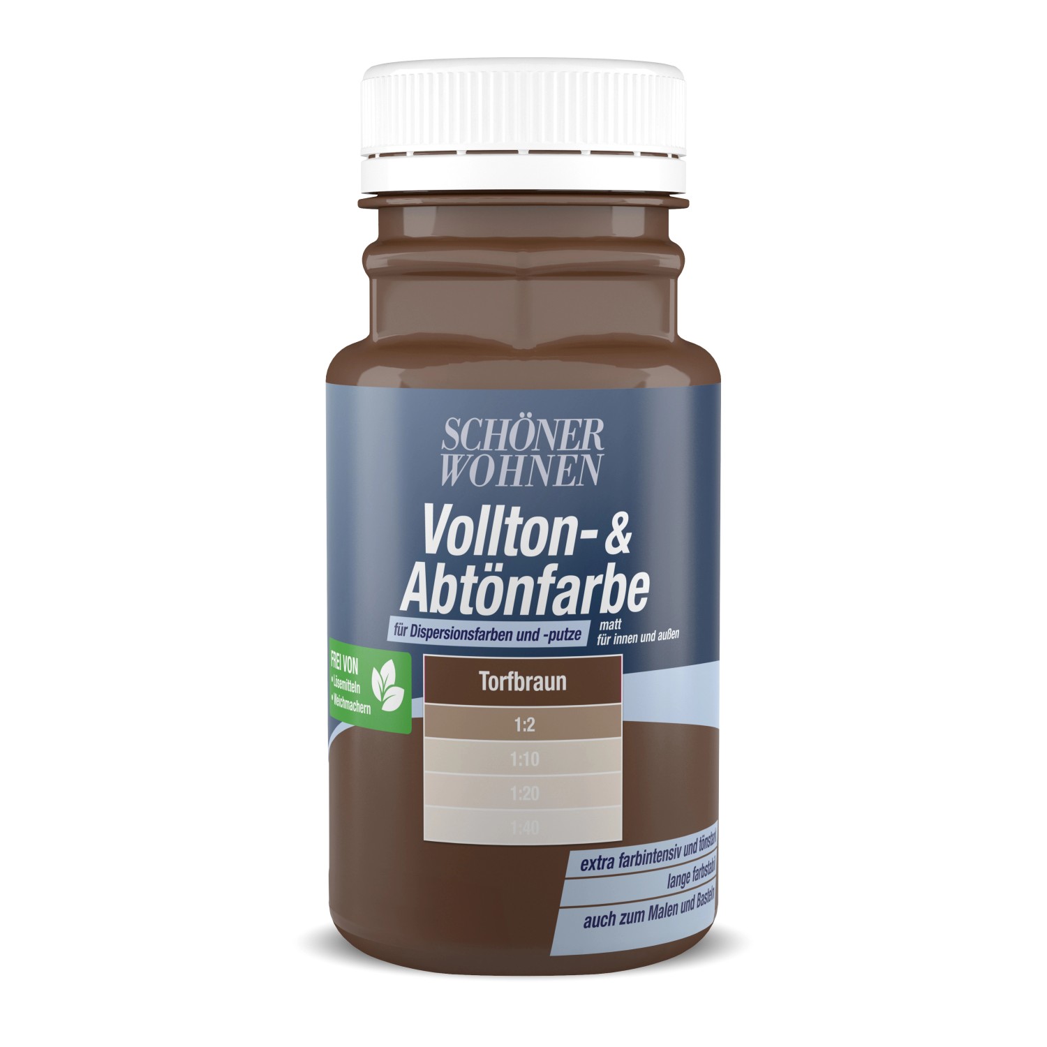 Schöner Wohnen Voll- und Abtönfarbe Torfbraun 125 ml