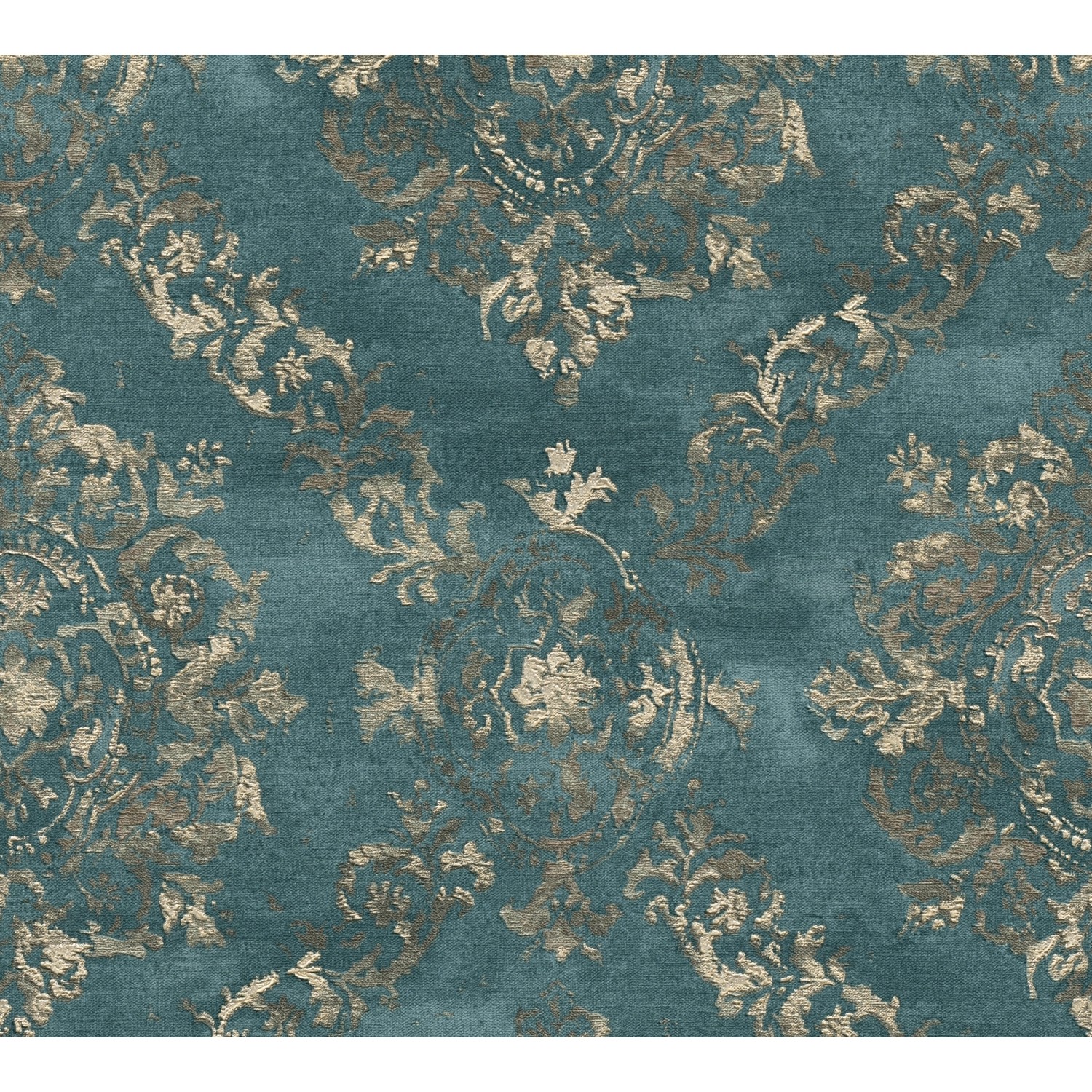 A.S. Création Vliestapete Barock Ornament Grün Blau Vintage FSC®