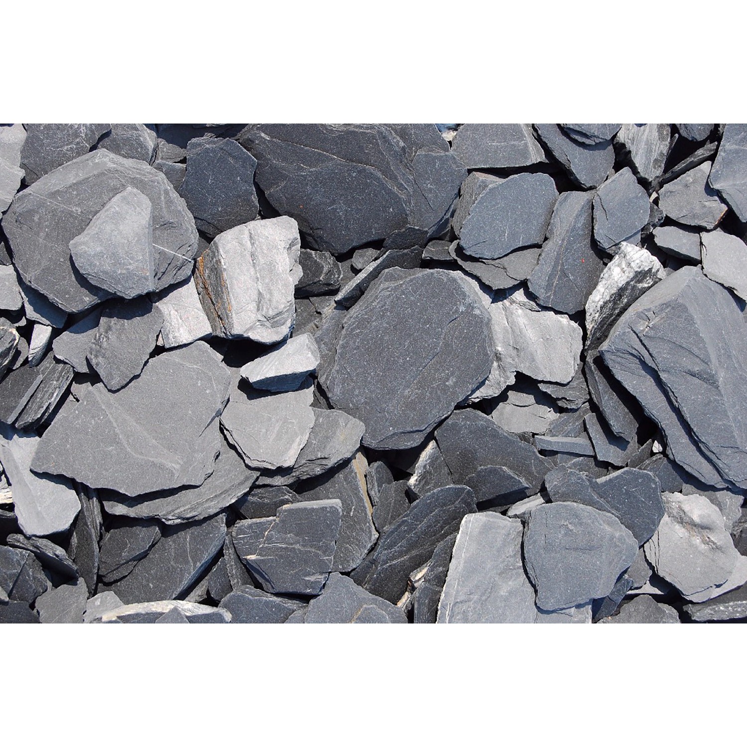 Schieferplättchen Graphit-Schwarz 30 - 70 mm 1000 kg Tandem-Bags