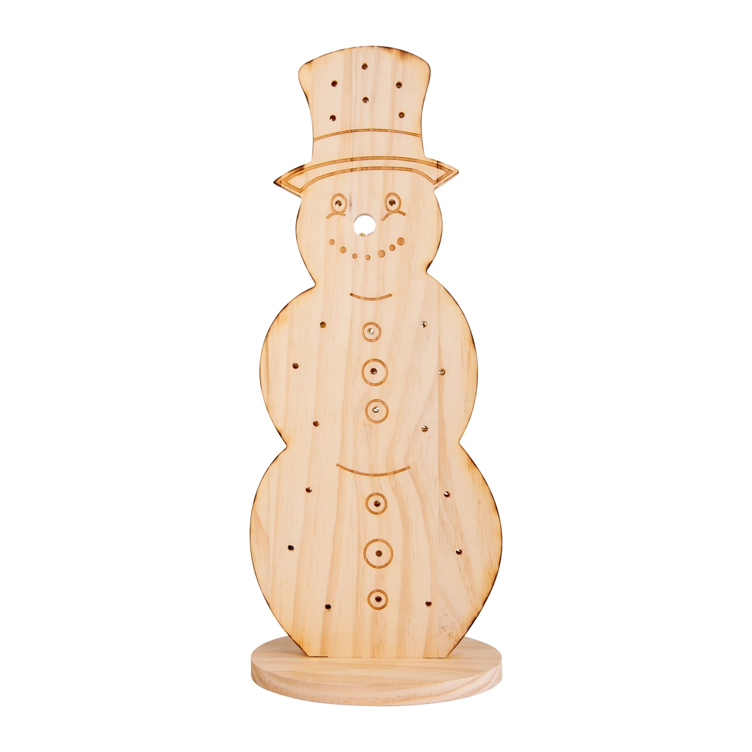 Näve Outdoor LED Weihnachtsdeko Holz Snowy 50 cm