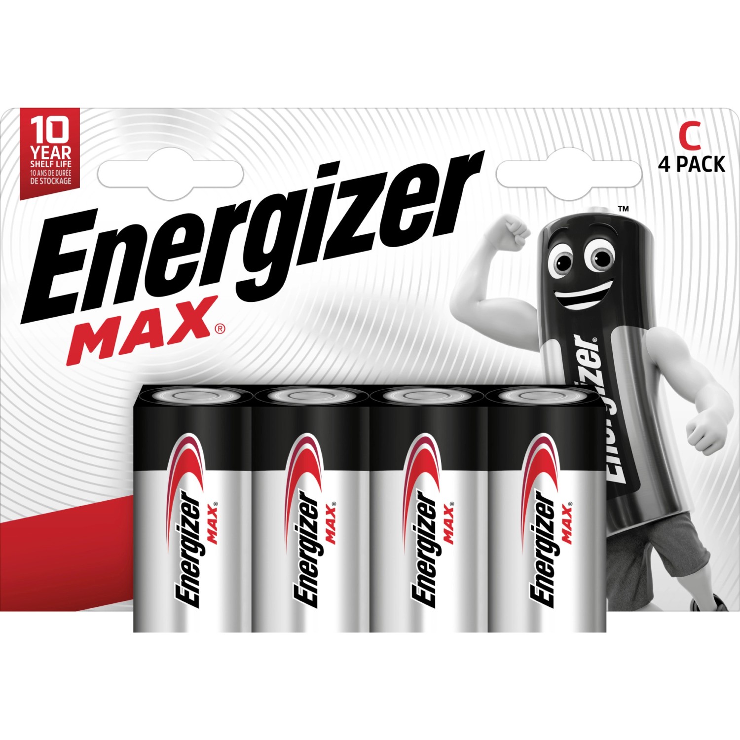 Energizer Alkaline Batterie Max C Baby 4 Stück