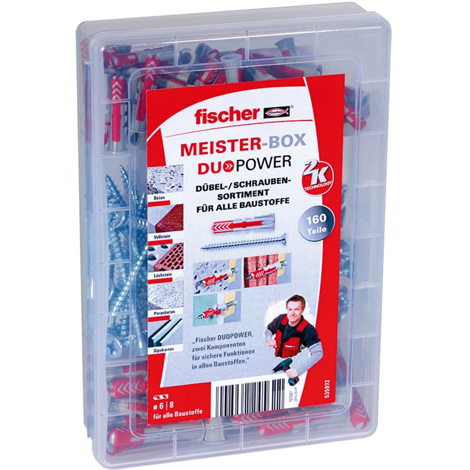 Fischer Meister-Box Wohnraum + Schrauben (160 Teile)