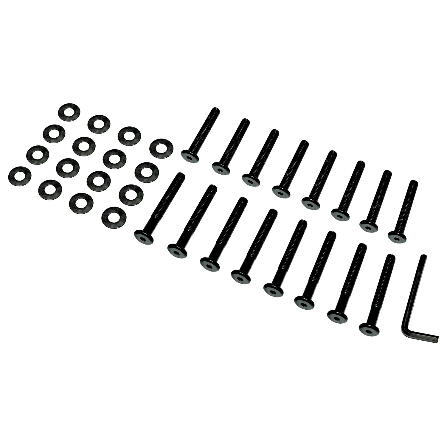 Montageset für Olary Esstisch 75,5 cm x 160 cm x 90 cm 33-teilig