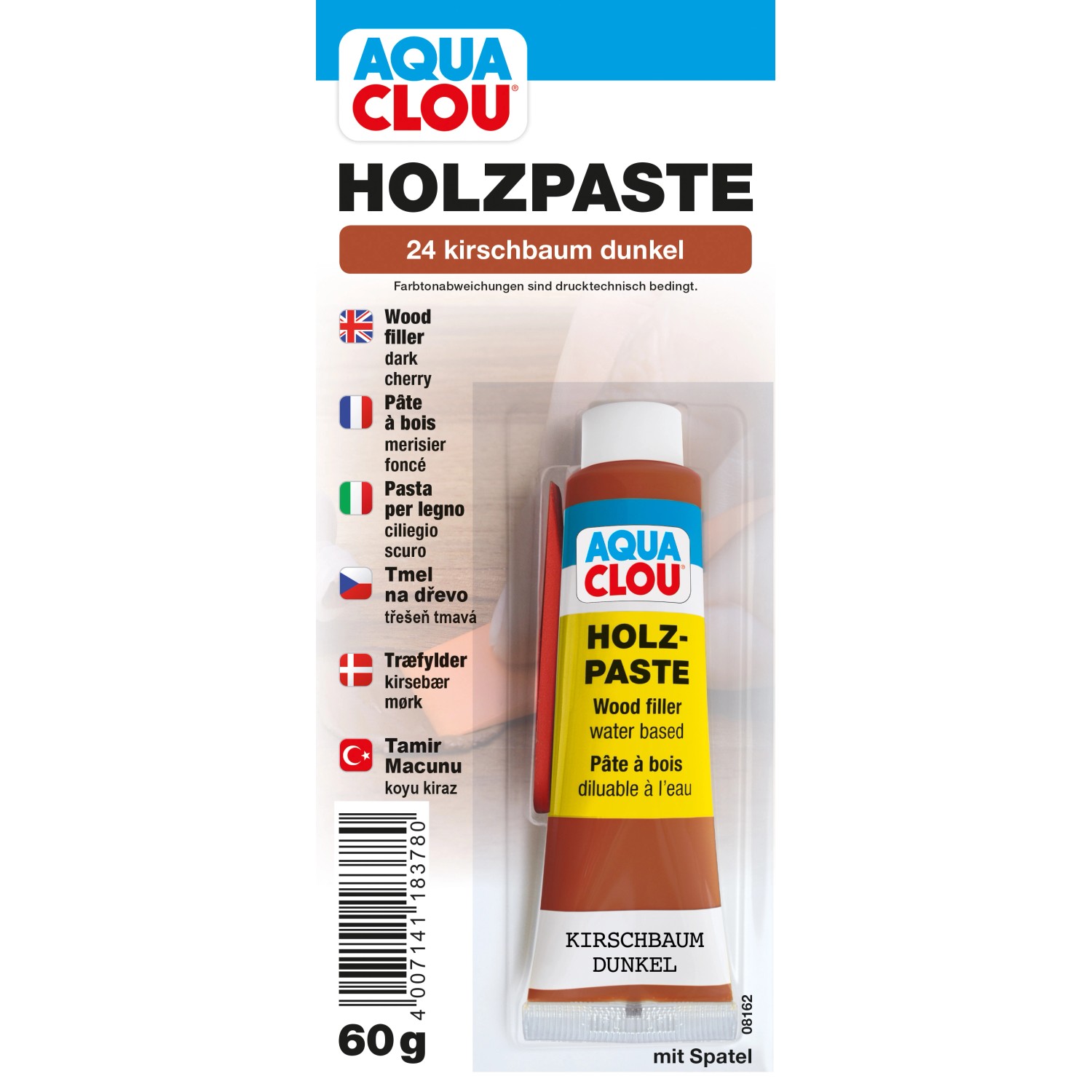 Clou Holzpaste wasserverdünnbar Kirschbaum Dunkel 60 g