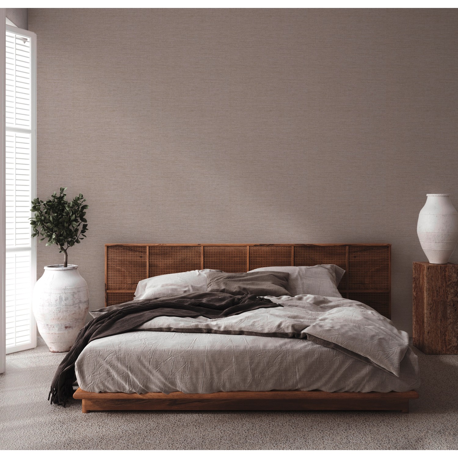 Metropolitan Stories II Vliestapete Uni quer braun gold FSC®