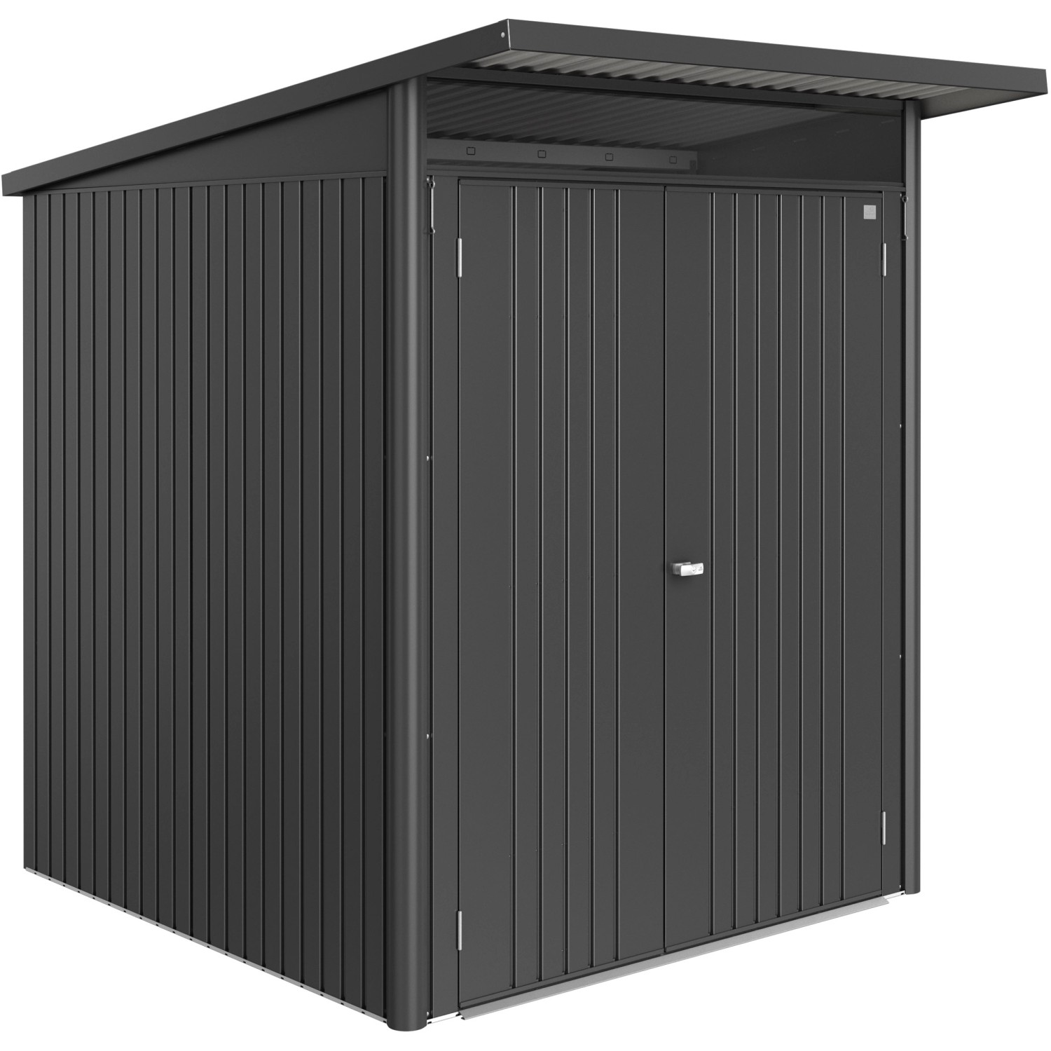 Biohort Metall-Gerätehaus AvantGarde ECO Gr. A1 dunkelgrau-metallic Doppeltür
