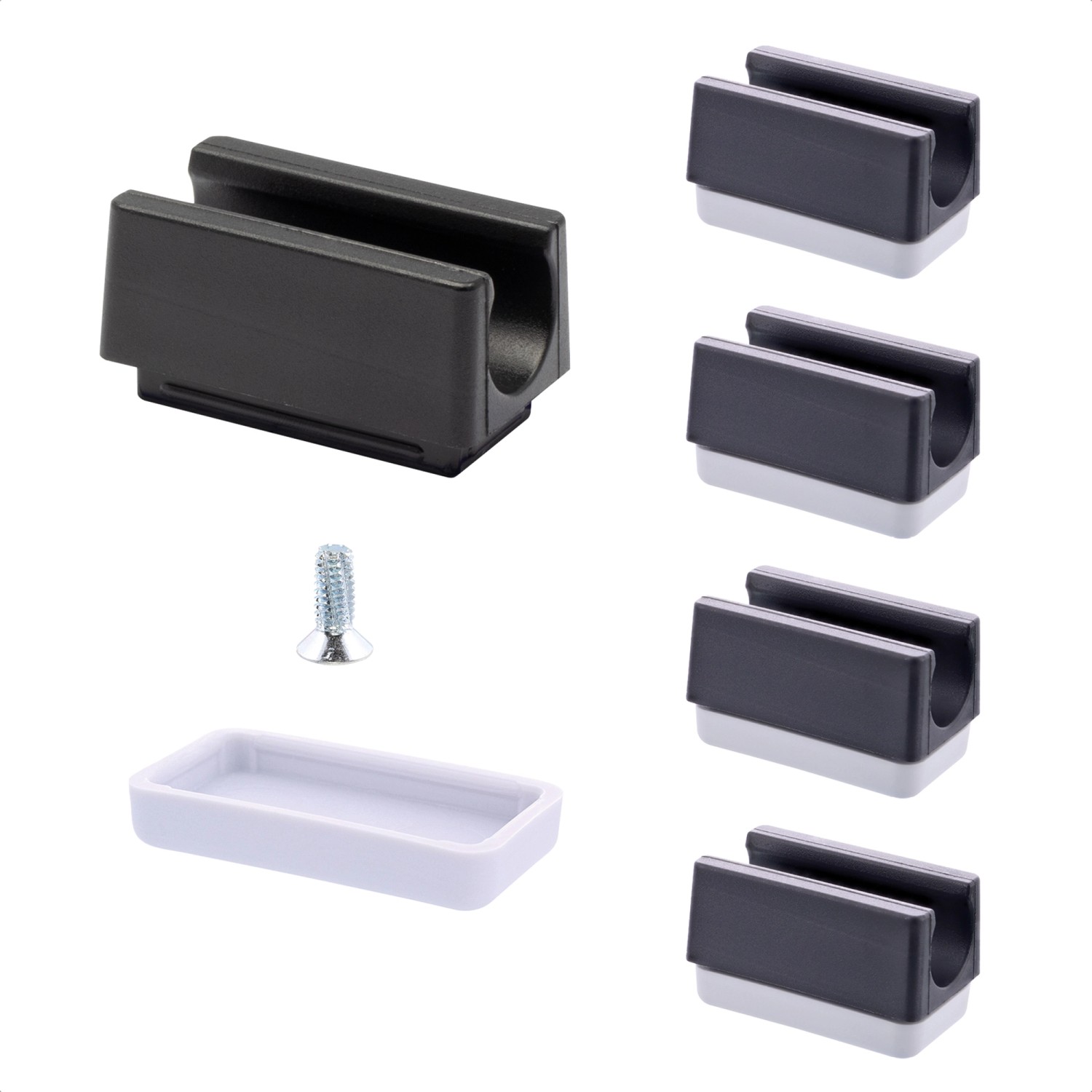 Wagner Gleiter-Set QuickClick String Hyper EH7703 für Rohr Ø 11 mm Grau 4-tlg.