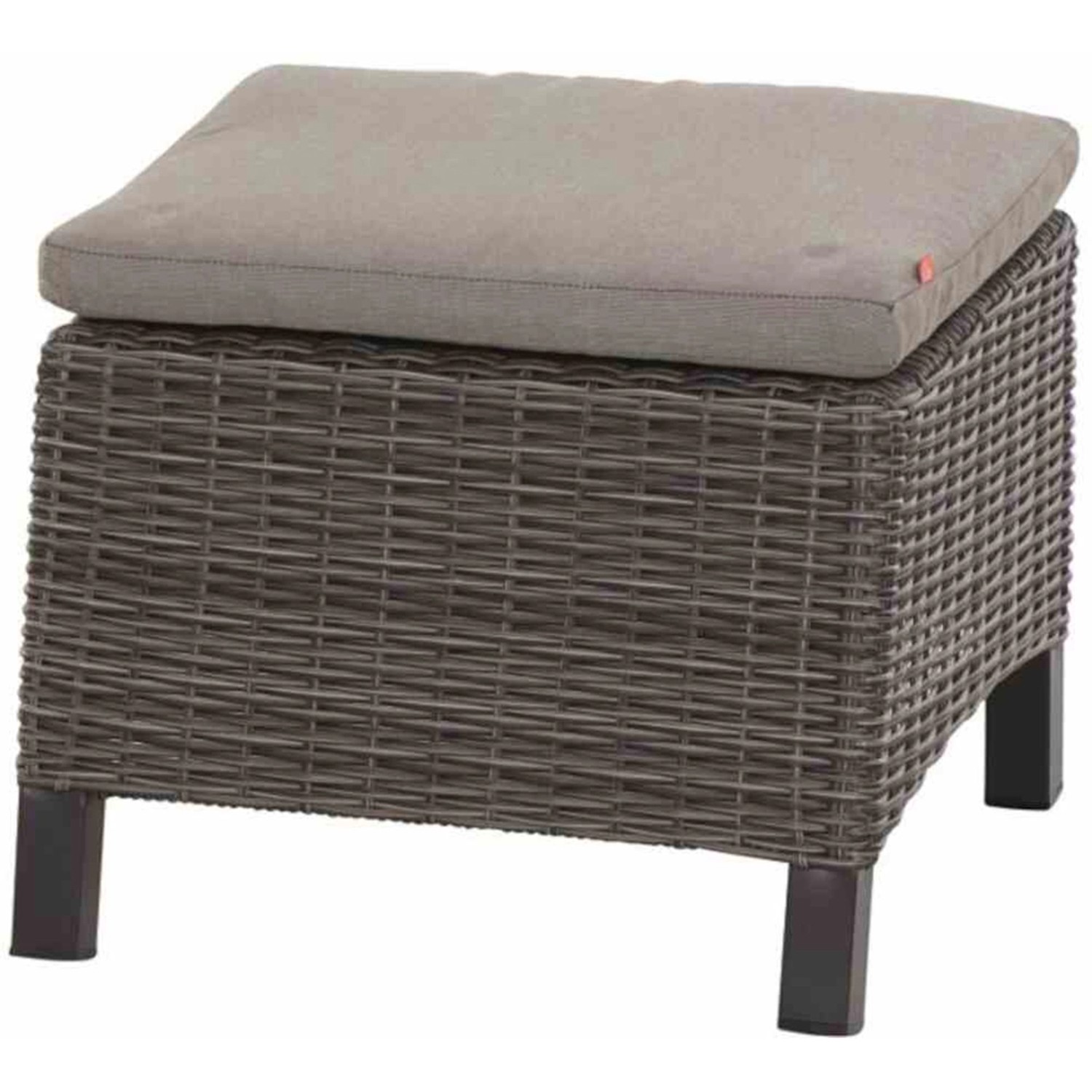 Siena Garden Hocker Corido Charcoal-Grey inklusive Kissen 50 cm x 54 cm x 40 cm