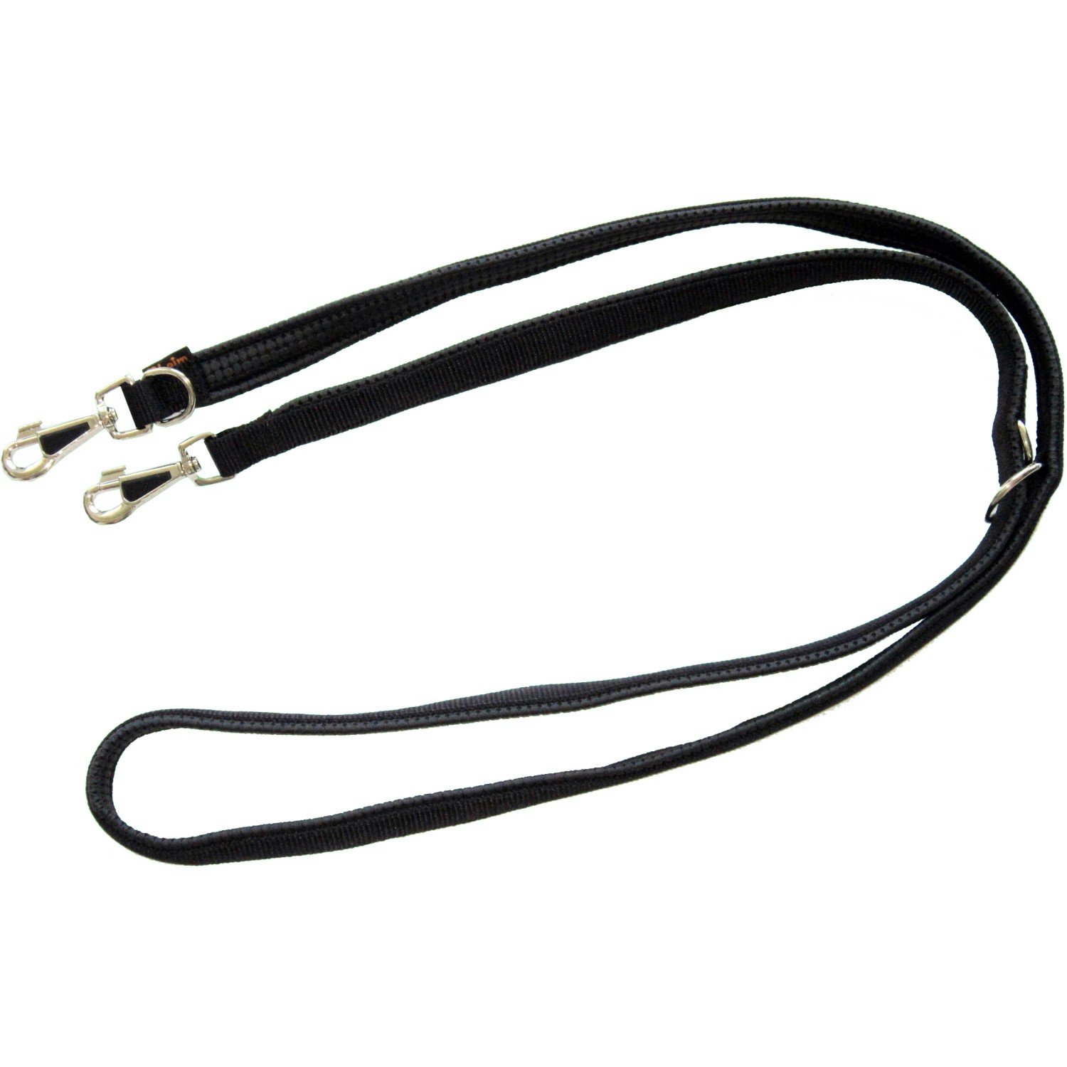 Heim Hunde-Vorführleine Gurtband Gefüttert Breite 25 mm Länge 300 cm Schwarz