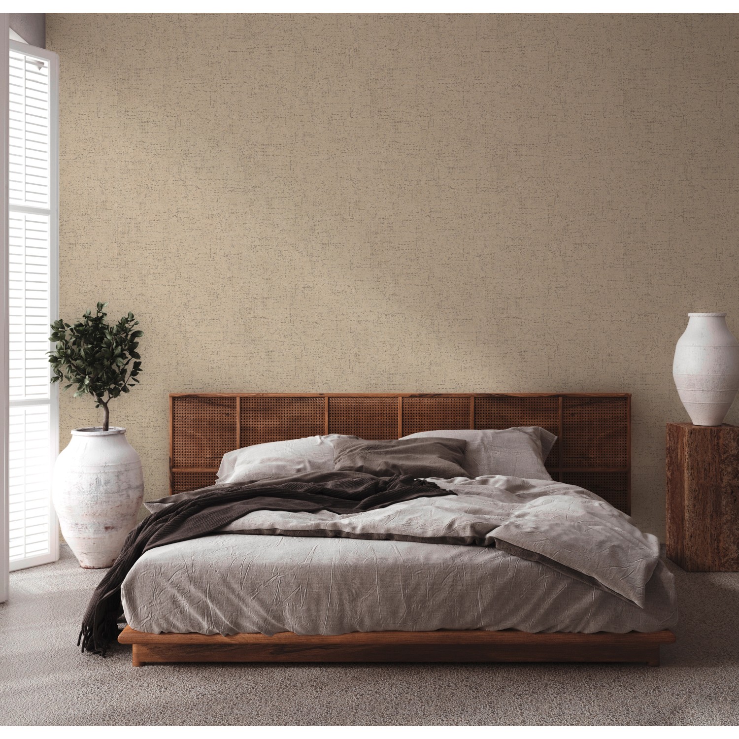 Metropolitan Stories II Vliestapete Uni braun creme FSC®