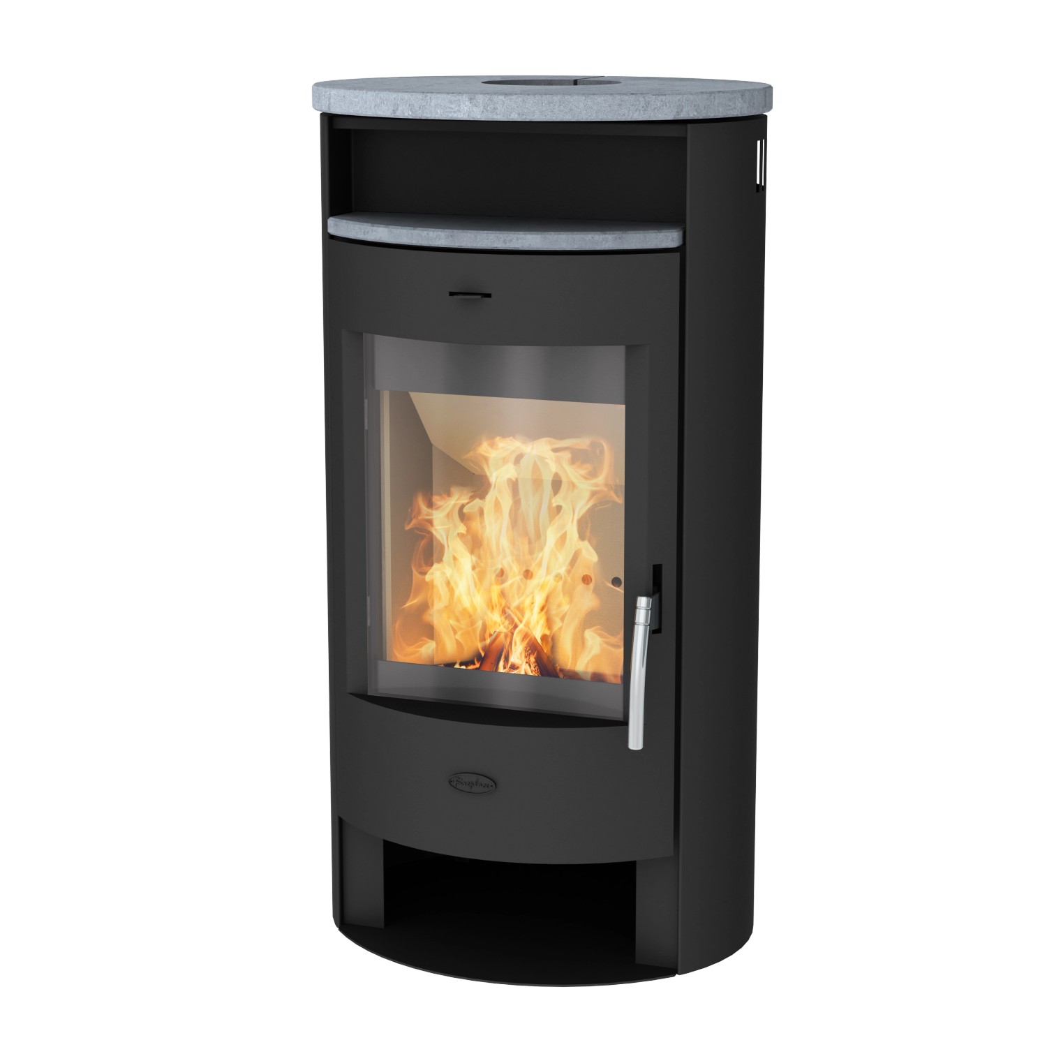 Fireplace Jakarta Kaminofen Speckstein Schwarz 6 kW