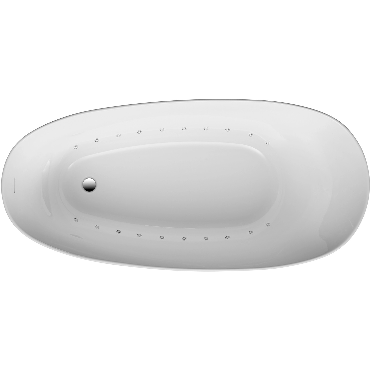 Ottofond Whirlpool Aviva Komfort-Lightsystem 180 cm x 85 cm Schwarz-Weiß